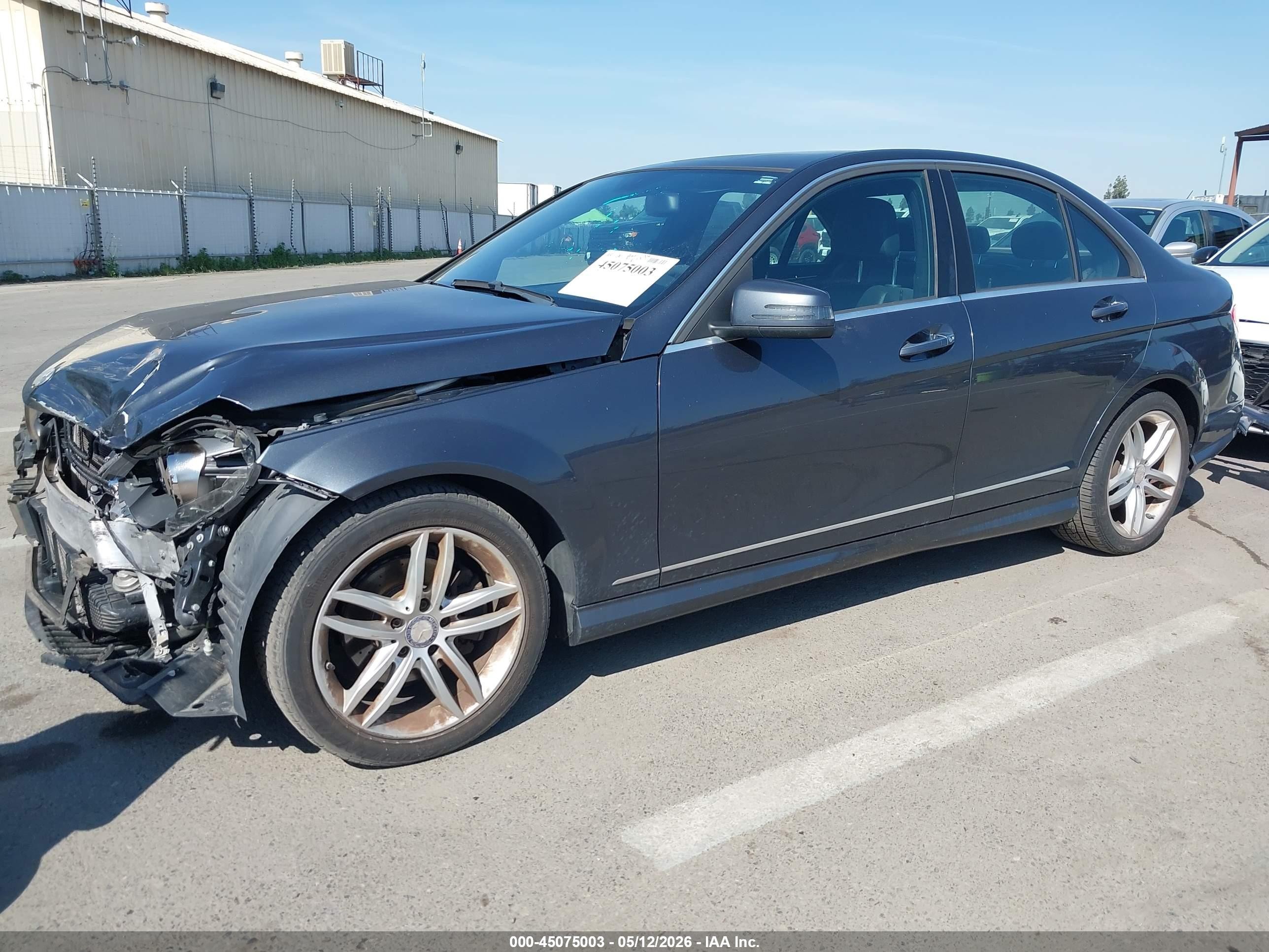 2014 Mercedes-benz C 250 Sport Gray vin: WDDGF4HB4EG210244