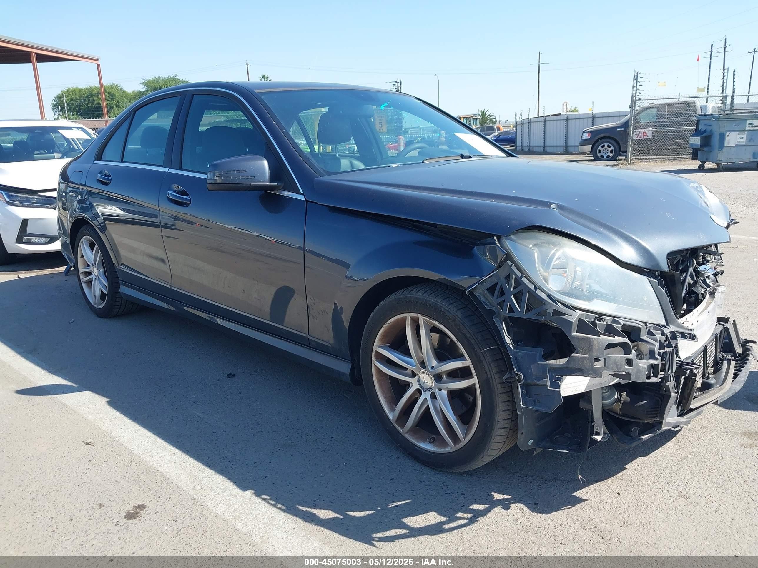 2014 Mercedes-benz C 250 Sport Gray vin: WDDGF4HB4EG210244