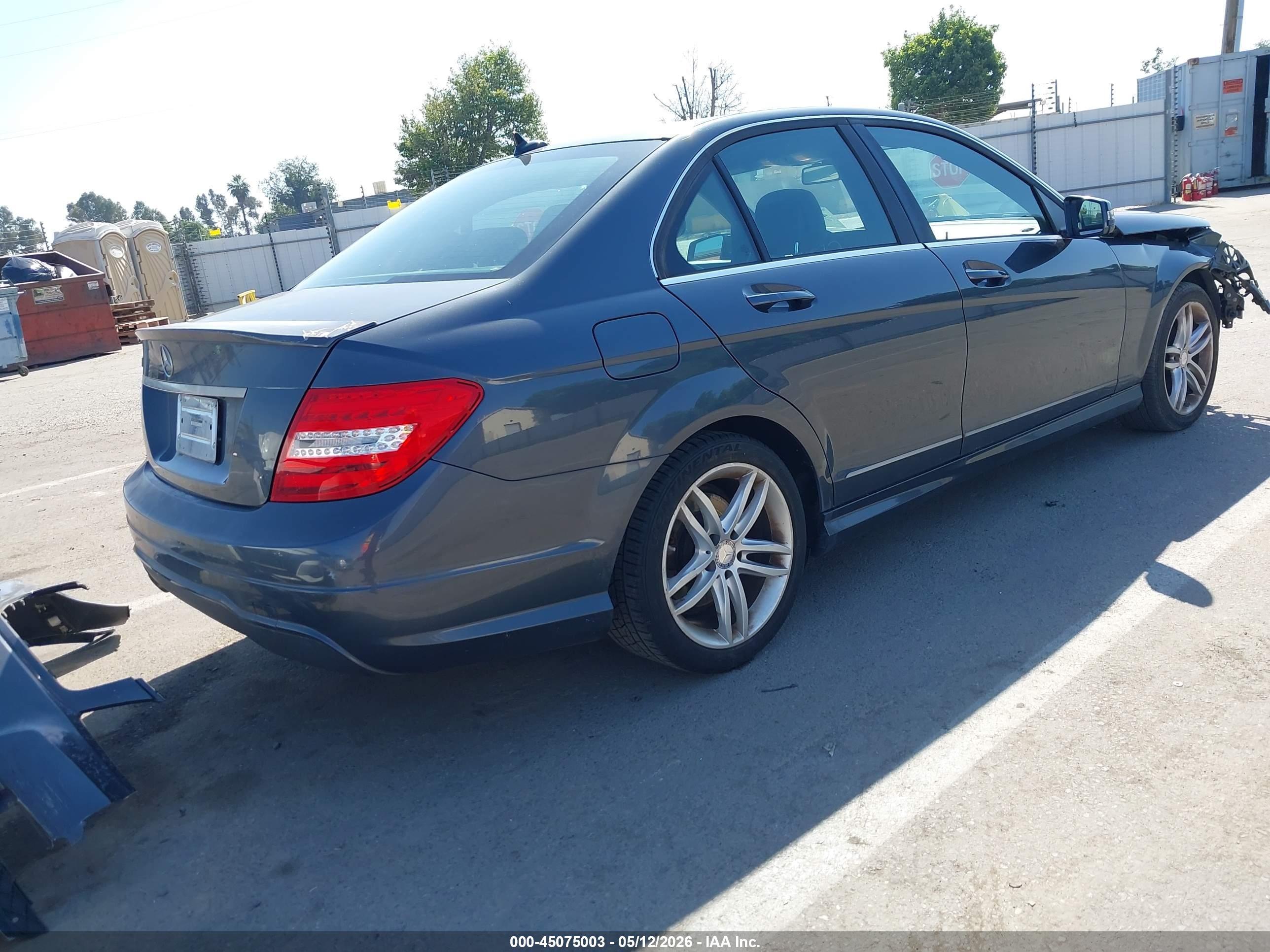 2014 Mercedes-benz C 250 Sport Gray vin: WDDGF4HB4EG210244