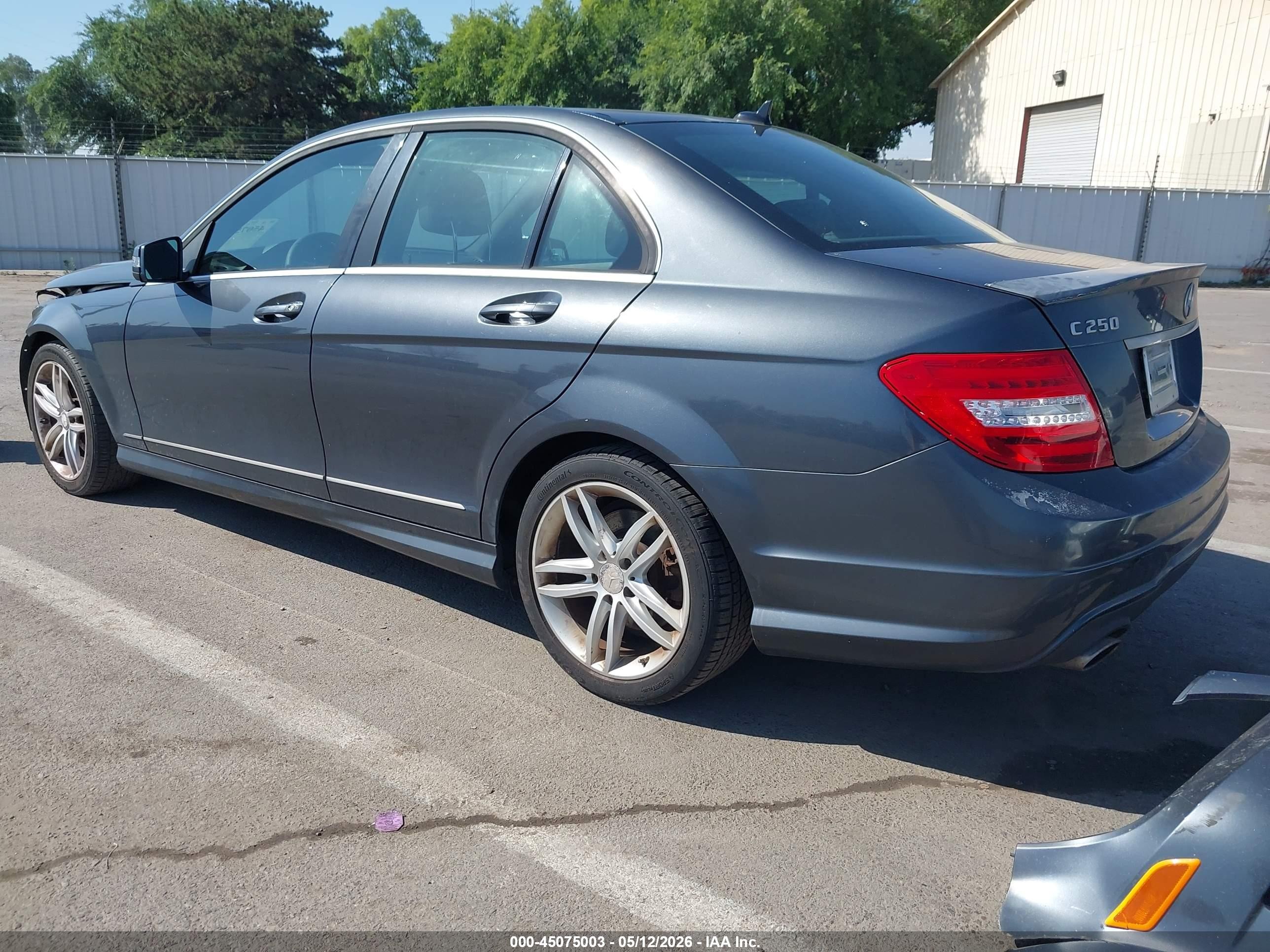 2014 Mercedes-benz C 250 Sport Gray vin: WDDGF4HB4EG210244