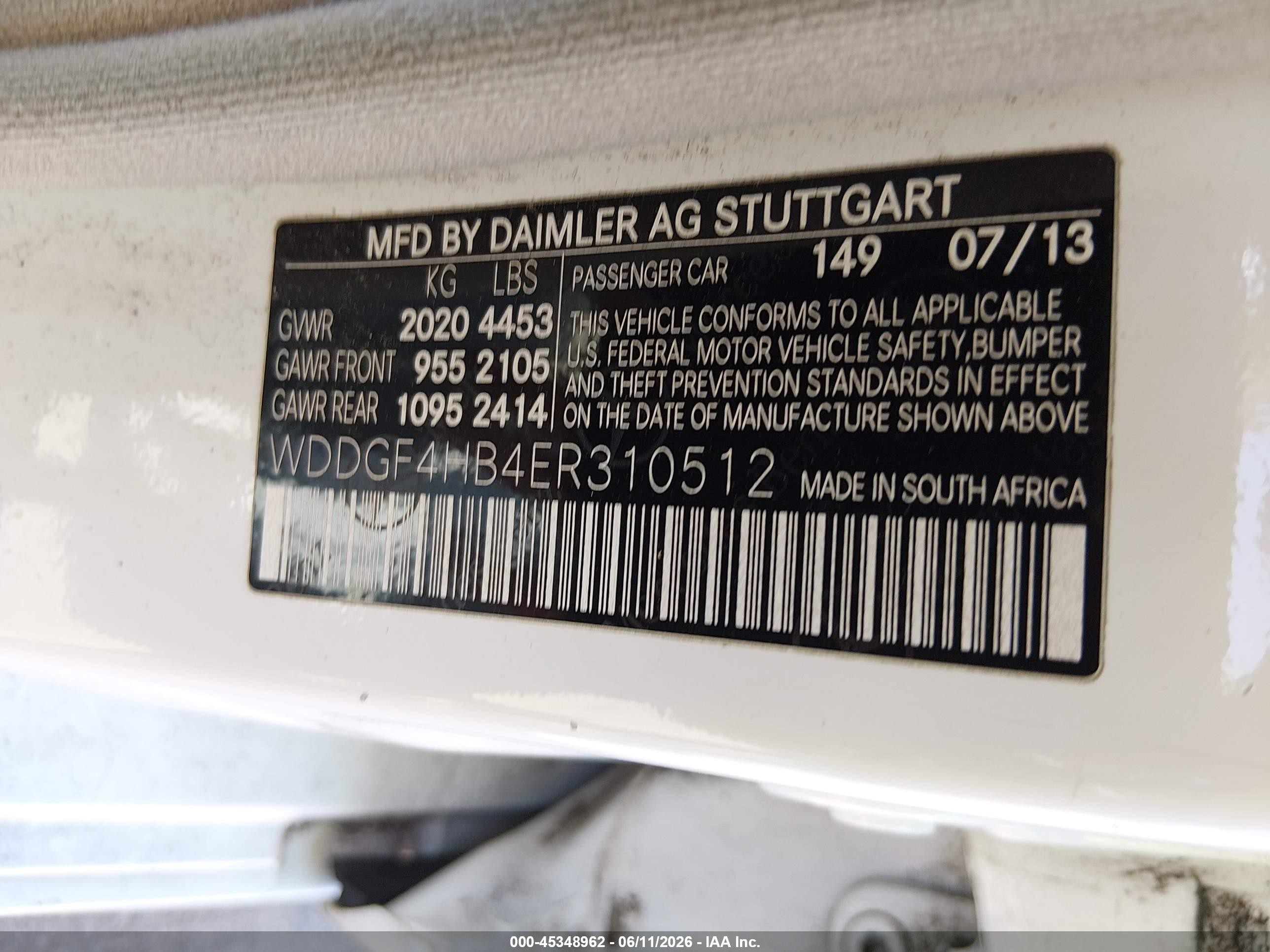 2014 Mercedes-benz C 250 Luxury White vin: WDDGF4HB4ER310512