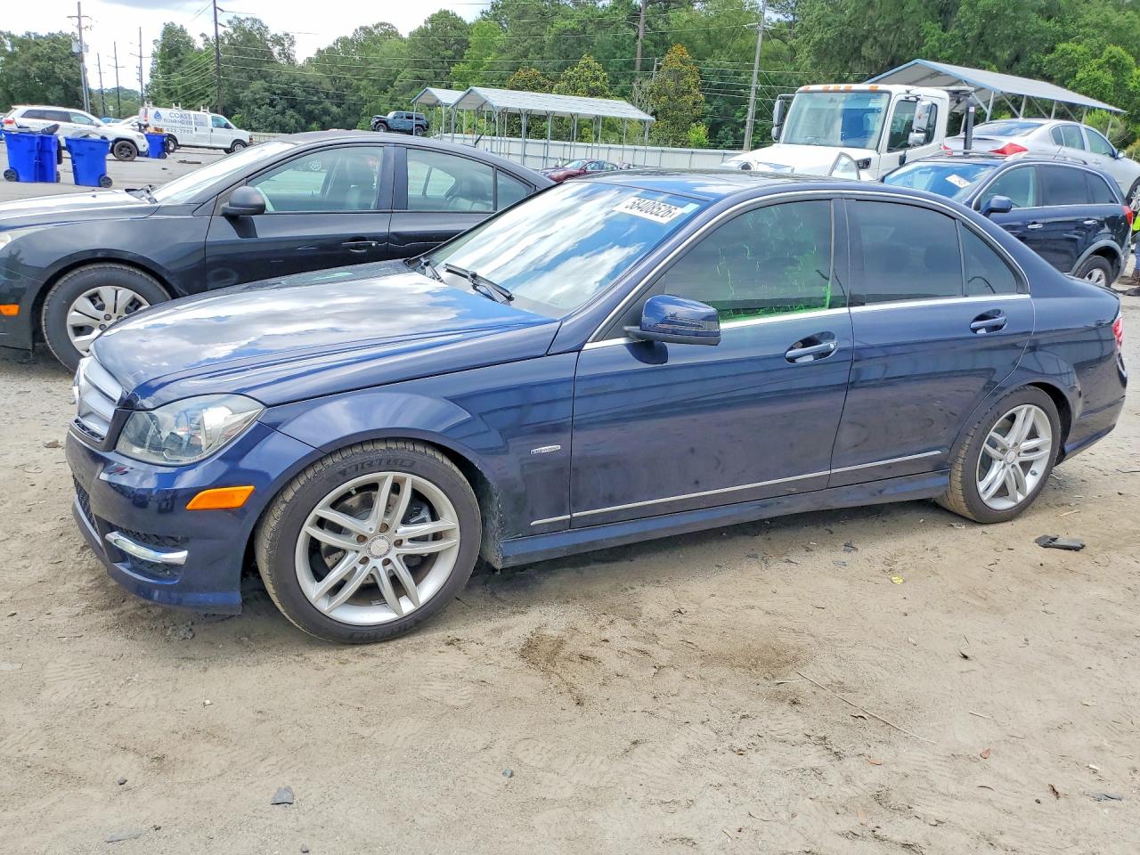 2012 Mercedes-benz C 250 Blue vin: WDDGF4HB5CA621488