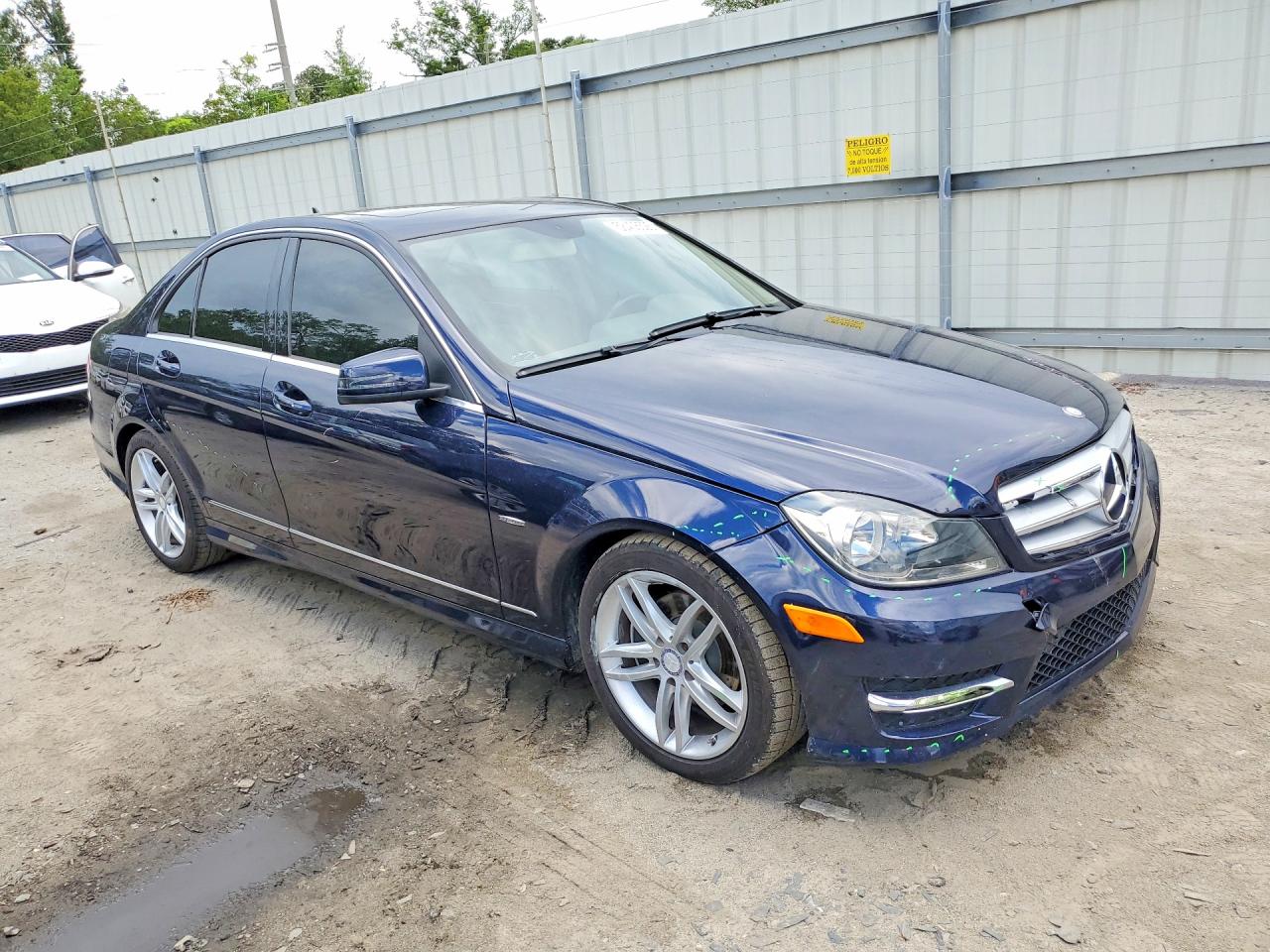 2012 Mercedes-benz C 250 Blue vin: WDDGF4HB5CA621488
