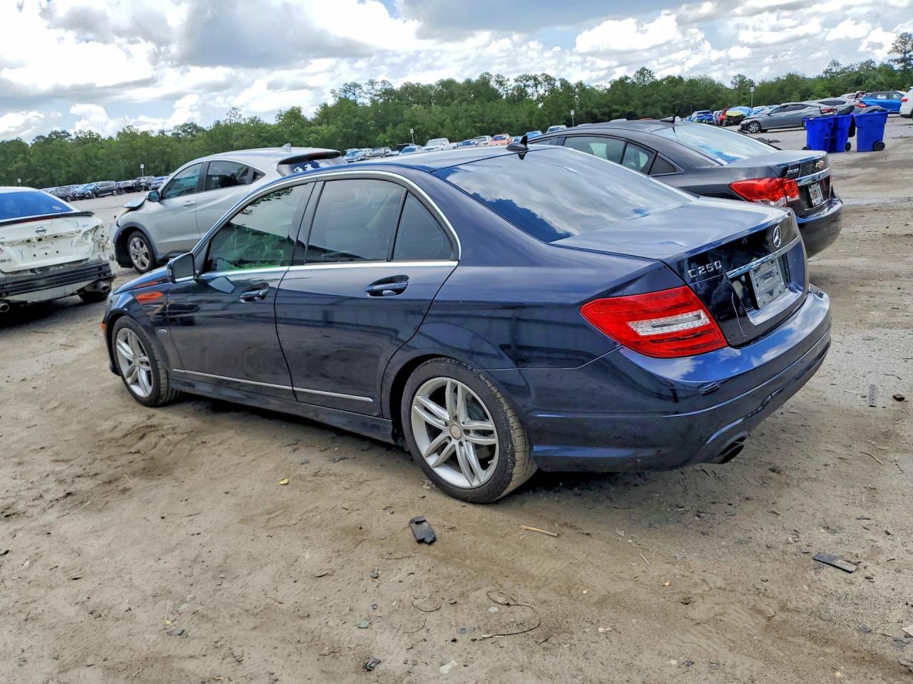 2012 Mercedes-benz C 250 Blue vin: WDDGF4HB5CA621488