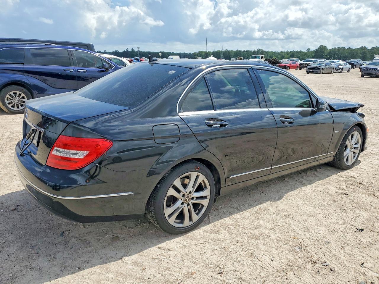 2012 Mercedes-benz C 250 Black vin: WDDGF4HB5CA654653