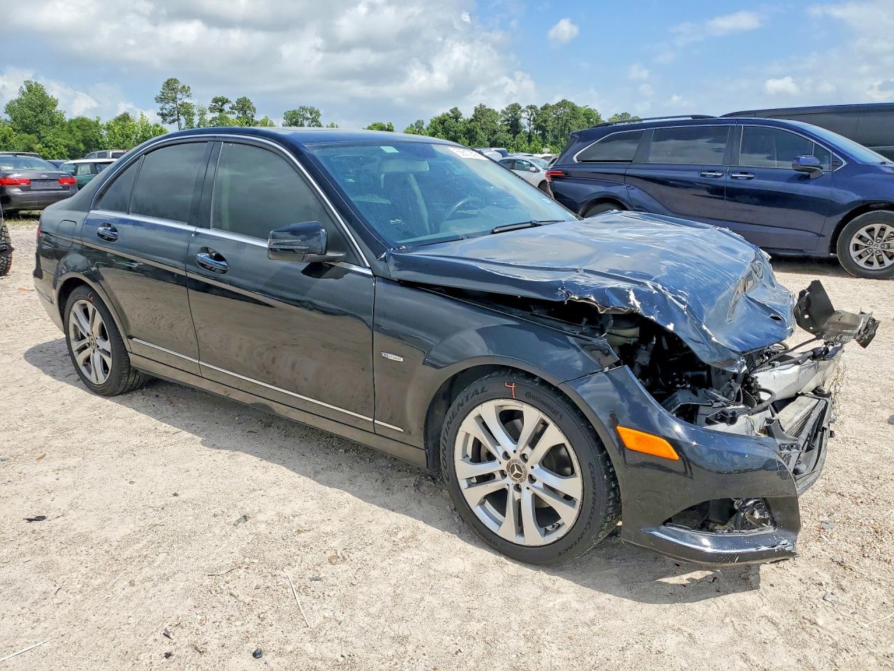 2012 Mercedes-benz C 250 Black vin: WDDGF4HB5CA654653