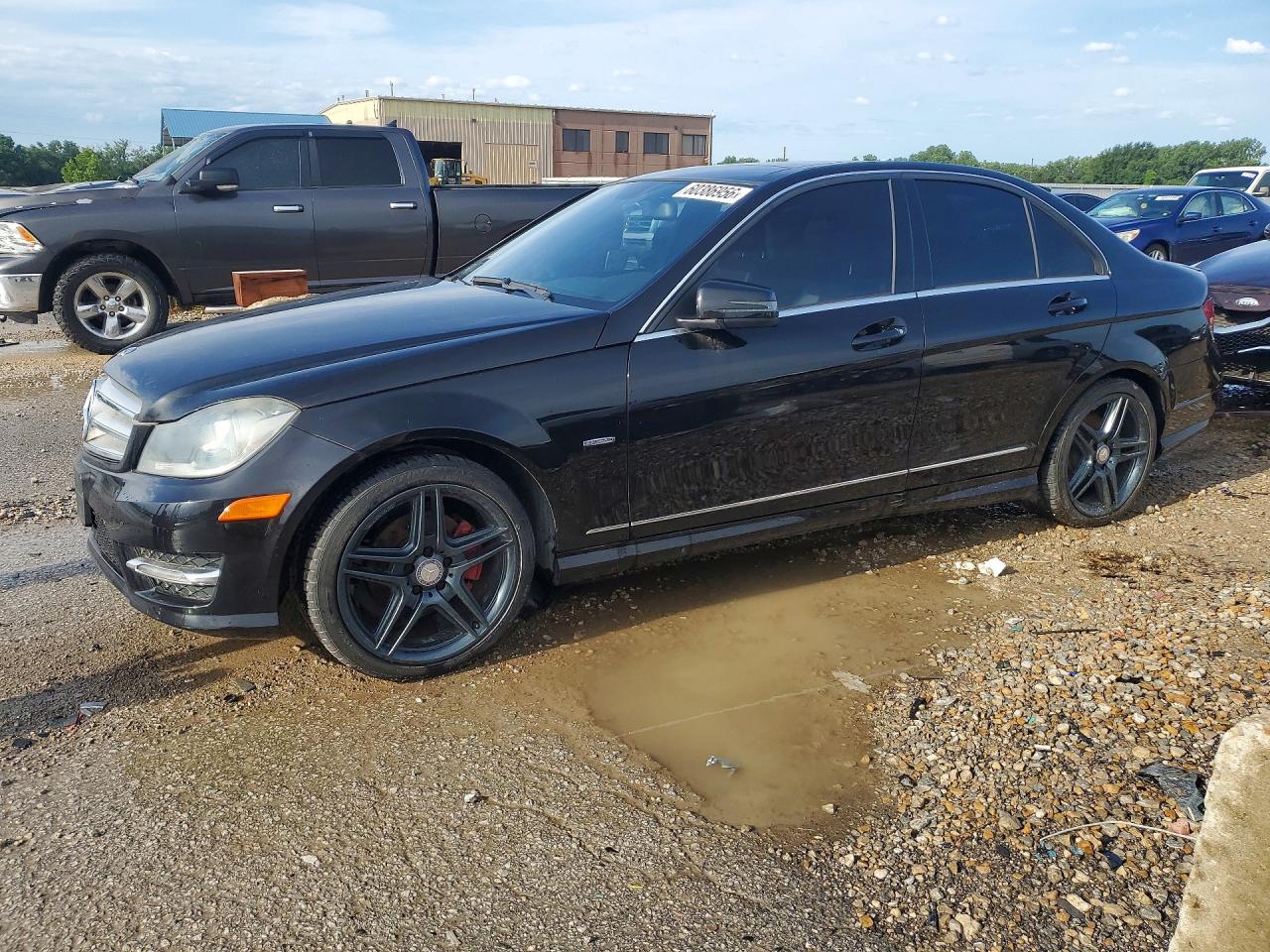 2012 Mercedes-benz C 250 Black vin: WDDGF4HB5CA669895