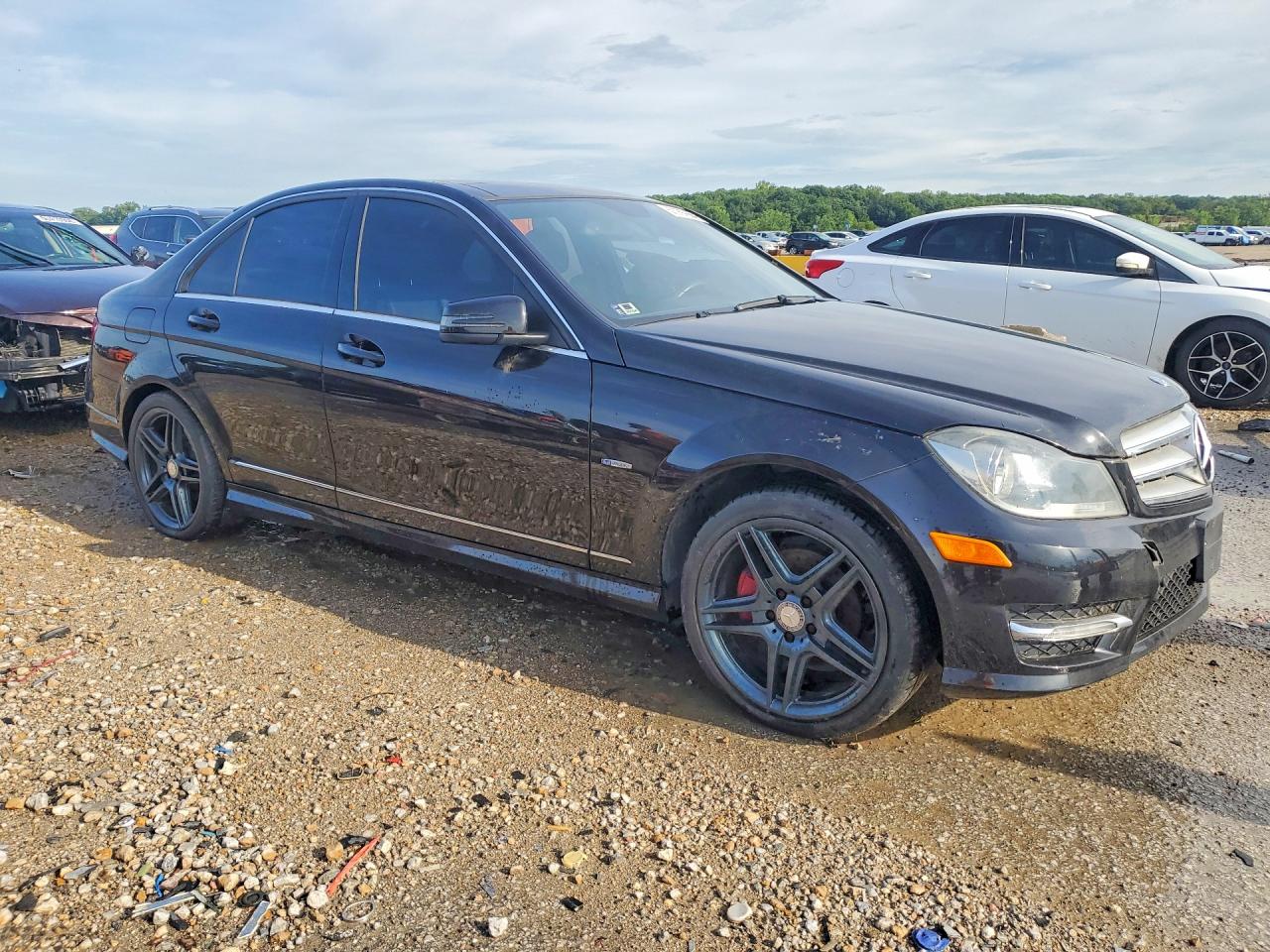 2012 Mercedes-benz C 250 Black vin: WDDGF4HB5CA669895