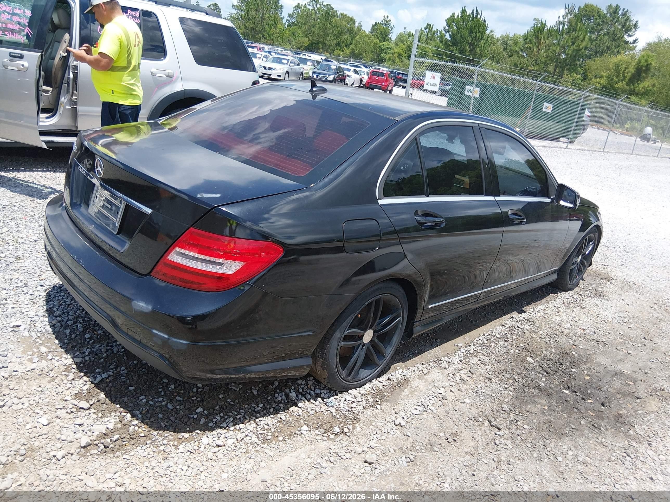2012 Mercedes-benz C 250 Sport Black vin: WDDGF4HB5CR196470