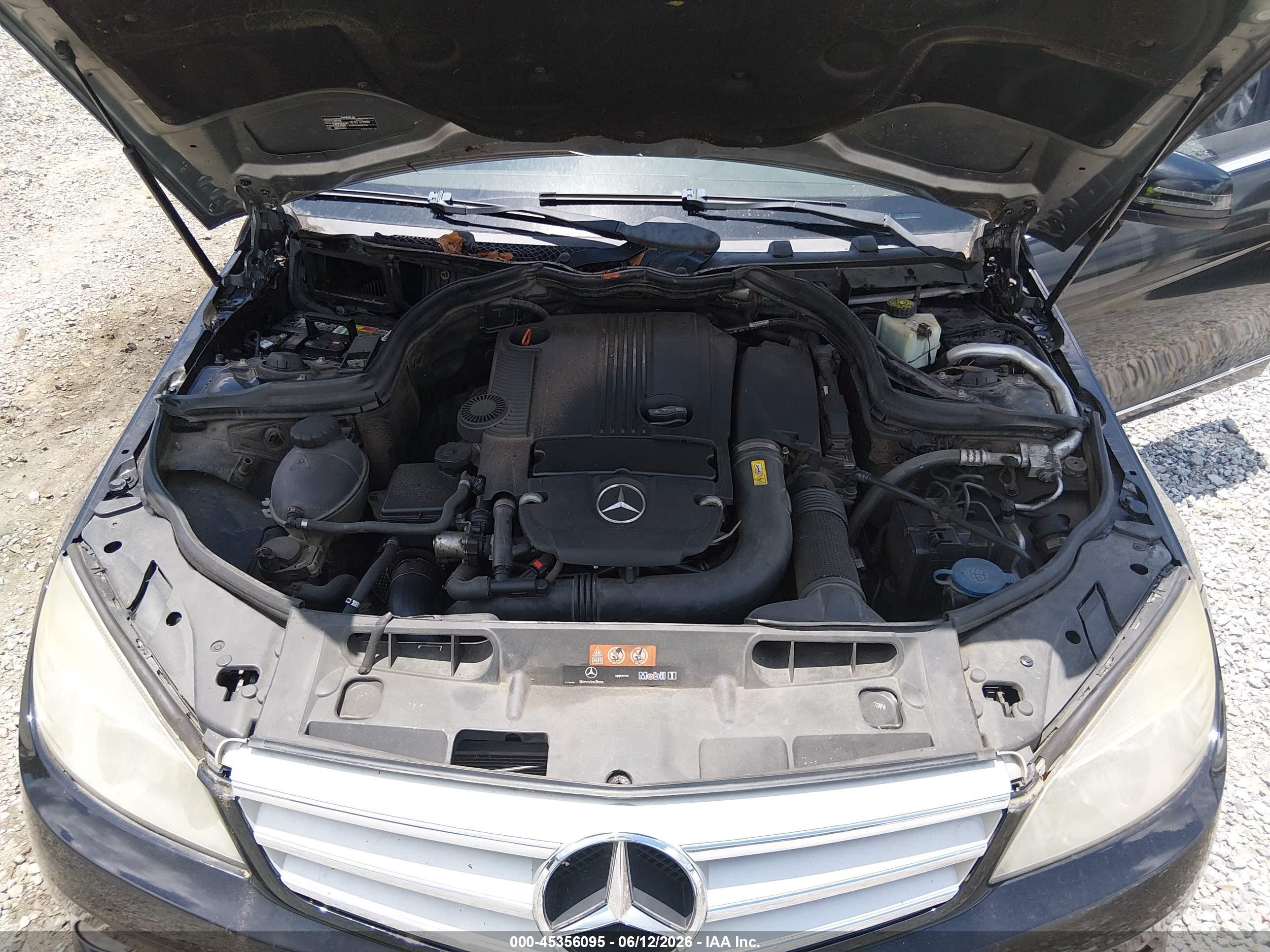 2012 Mercedes-benz C 250 Sport Black vin: WDDGF4HB5CR196470