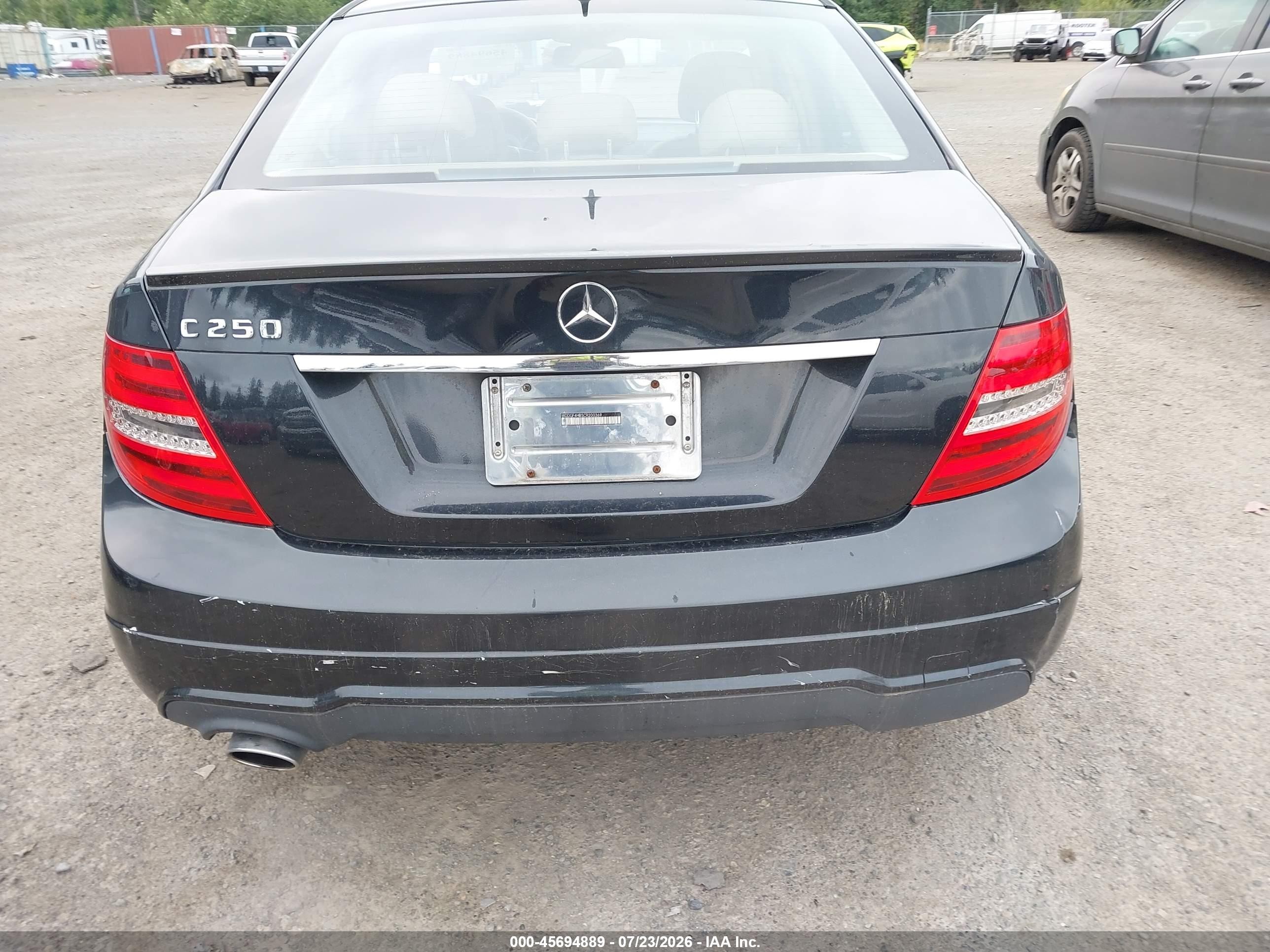 2012 Mercedes-benz C 250 Sport Black vin: WDDGF4HB5CR200369