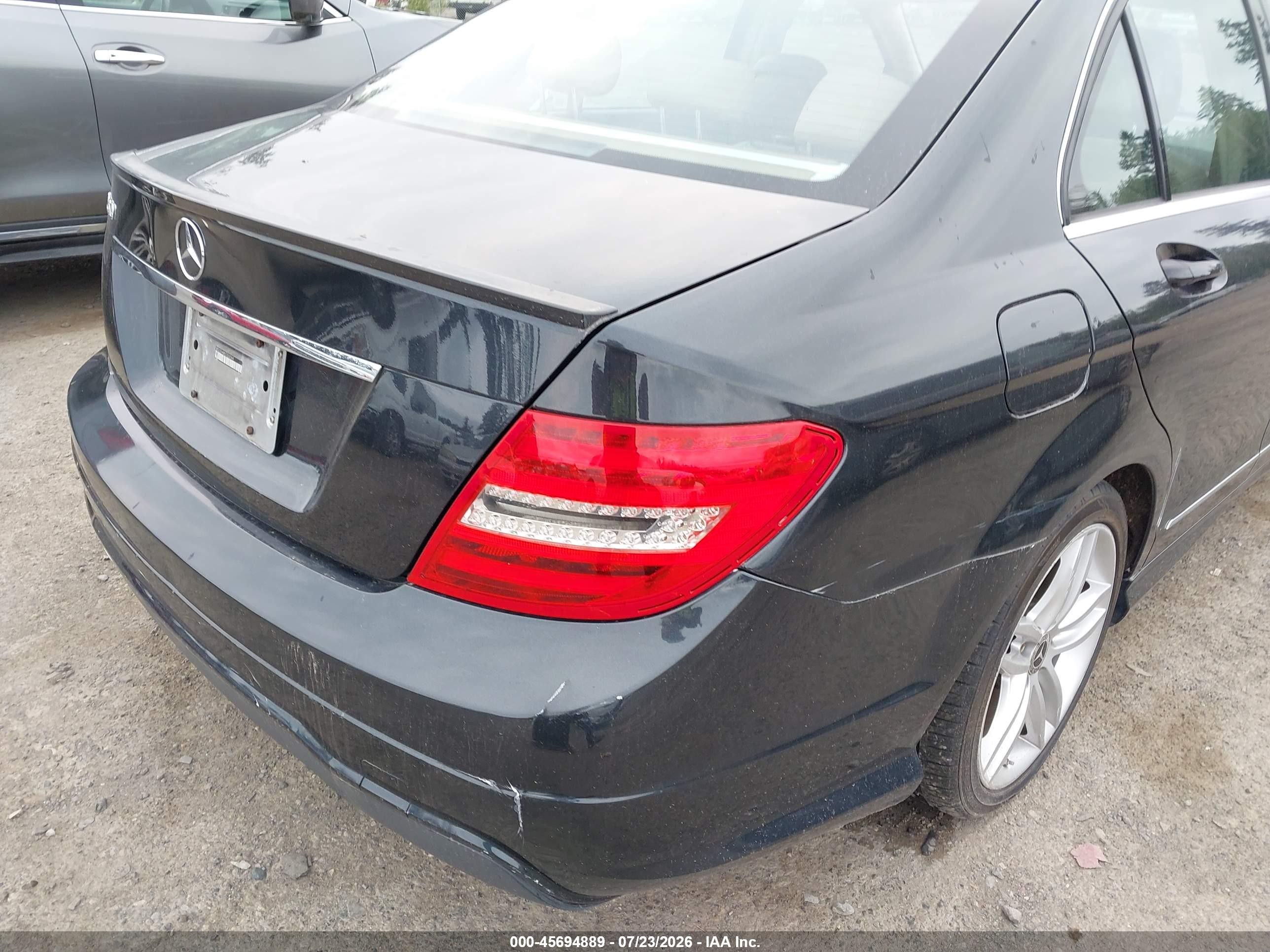 2012 Mercedes-benz C 250 Sport Black vin: WDDGF4HB5CR200369