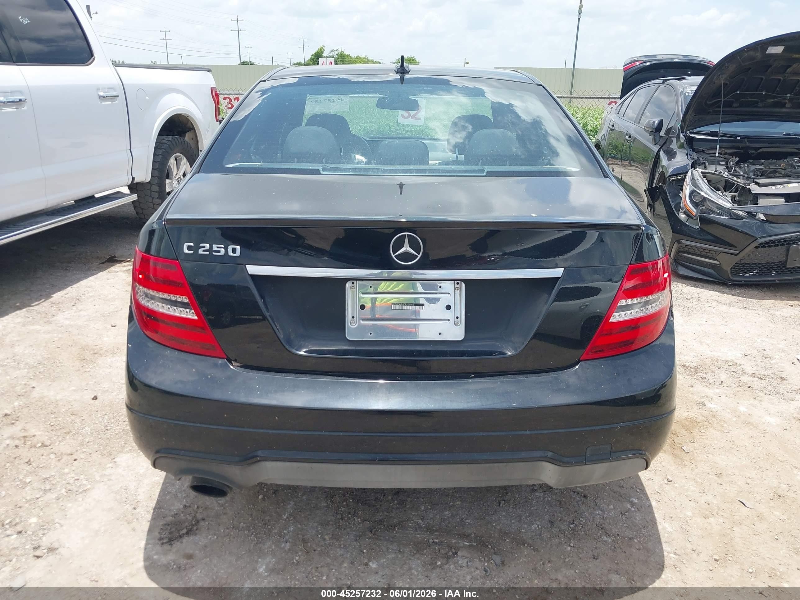 2012 Mercedes-benz C 250 Sport Black vin: WDDGF4HB5CR203062