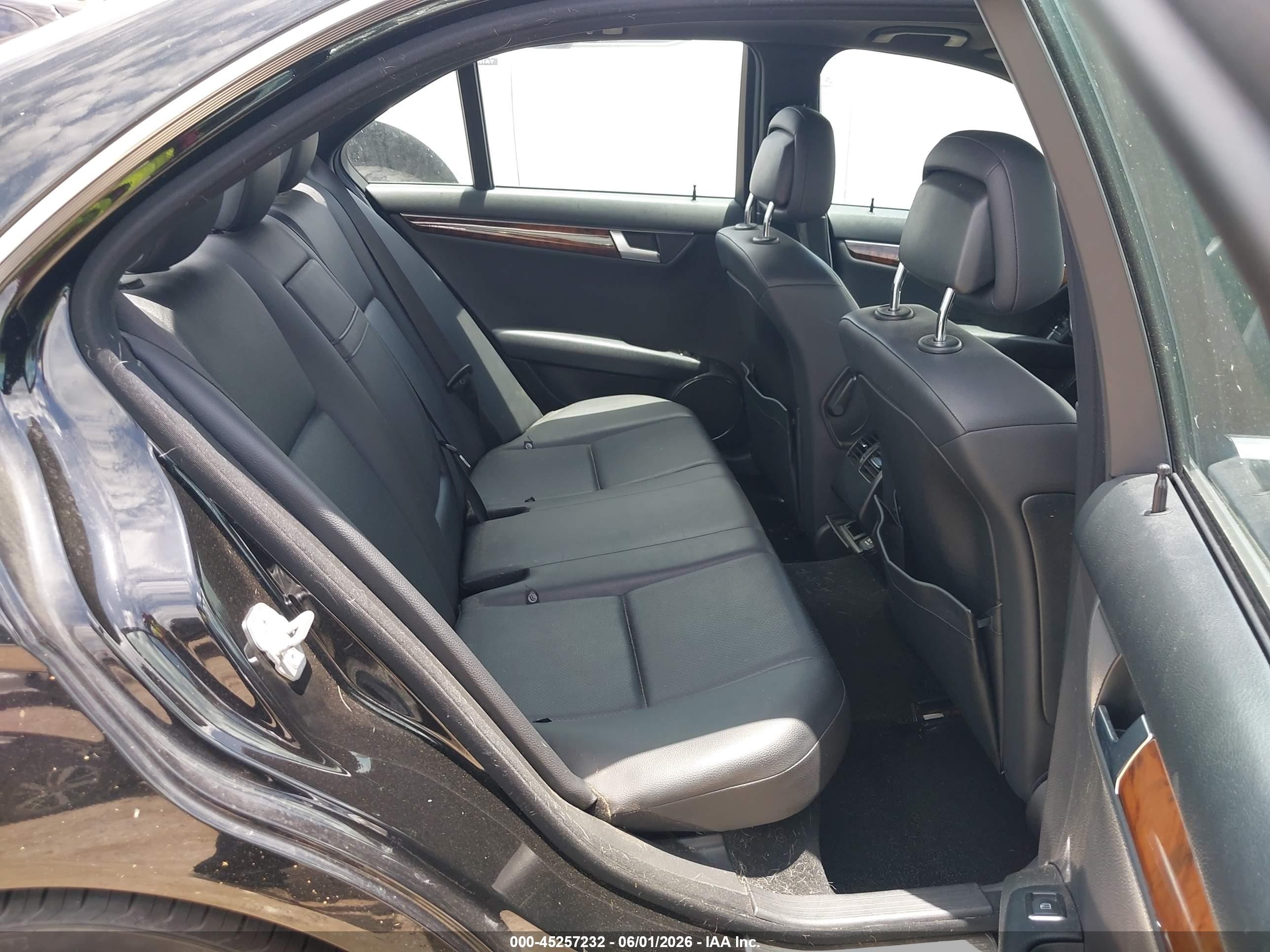 2012 Mercedes-benz C 250 Sport Black vin: WDDGF4HB5CR203062