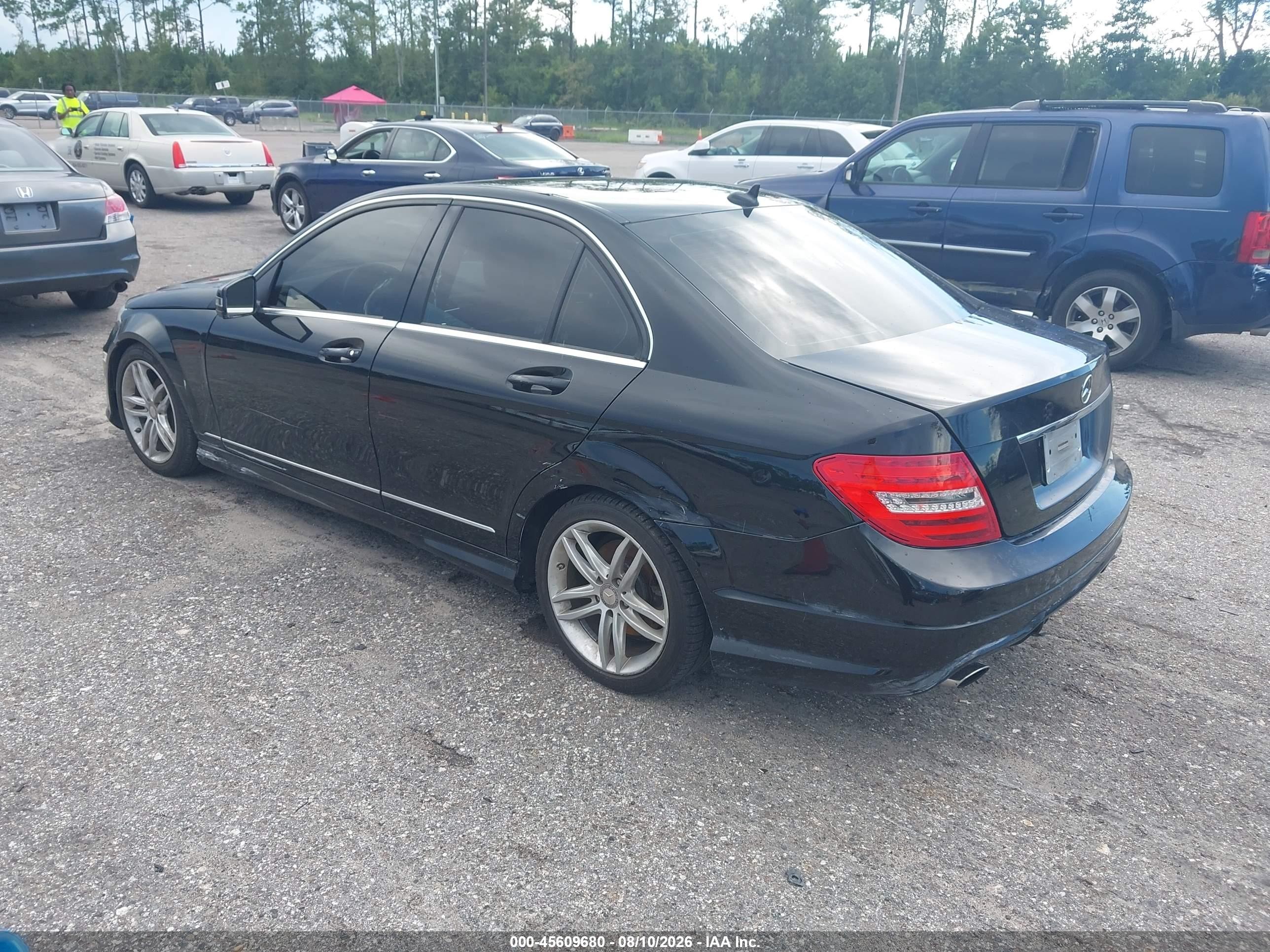 2012 Mercedes-benz C 250 Luxury/sport Black vin: WDDGF4HB5CR207127