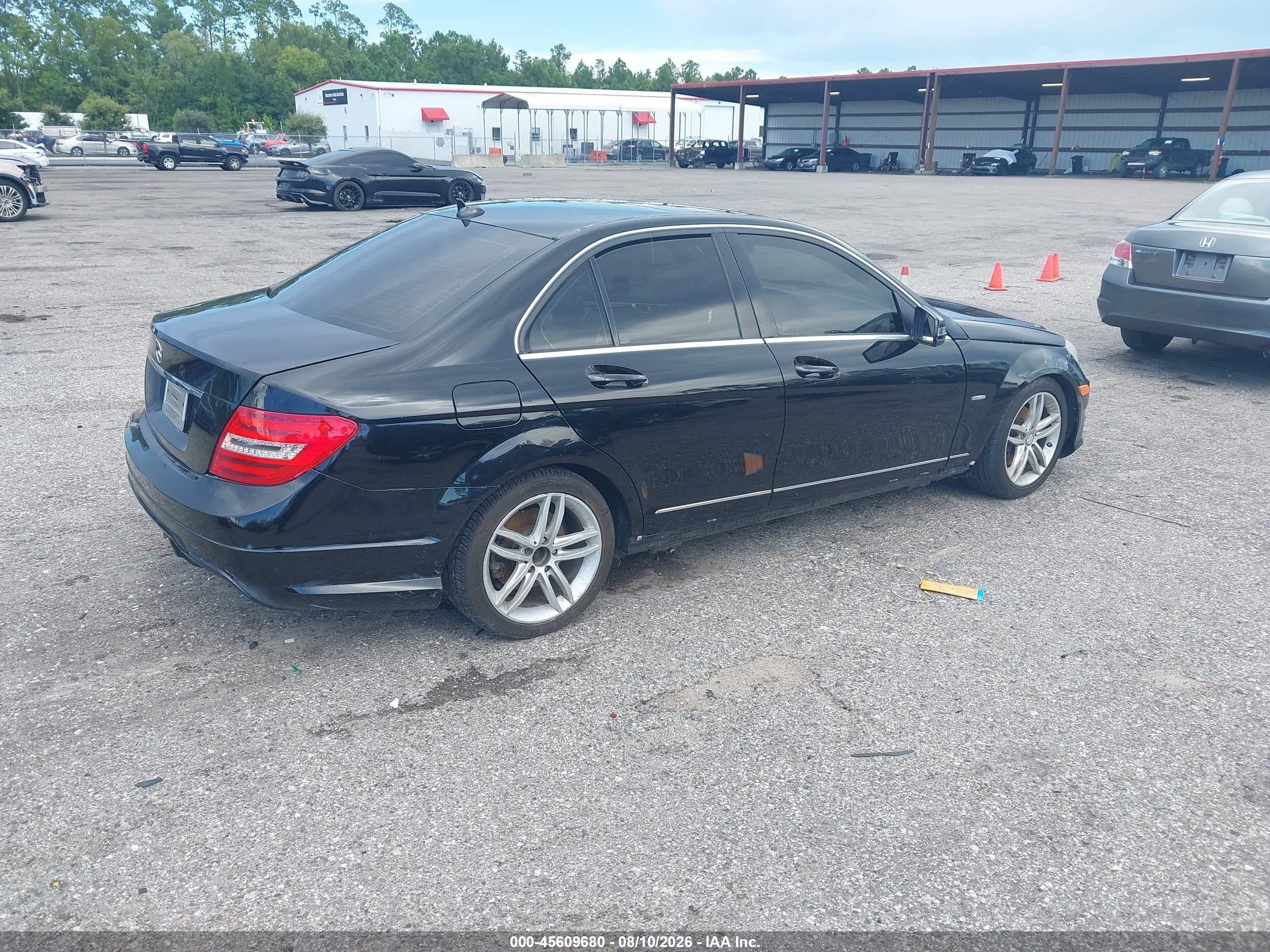 2012 Mercedes-benz C 250 Luxury/sport Black vin: WDDGF4HB5CR207127