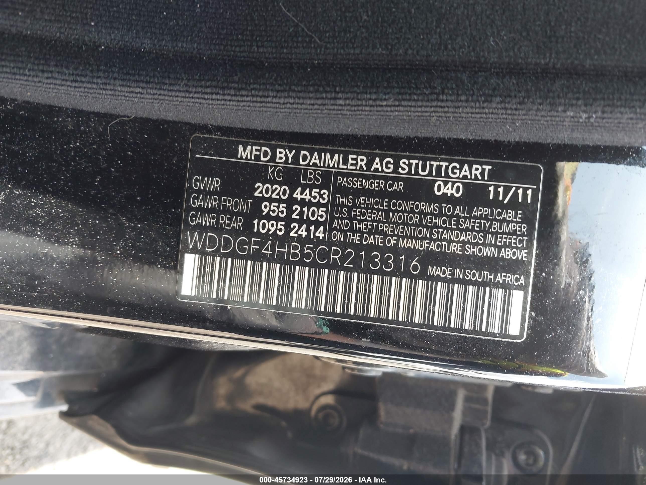 2012 Mercedes-benz C 250 Sport Черный vin: WDDGF4HB5CR213316