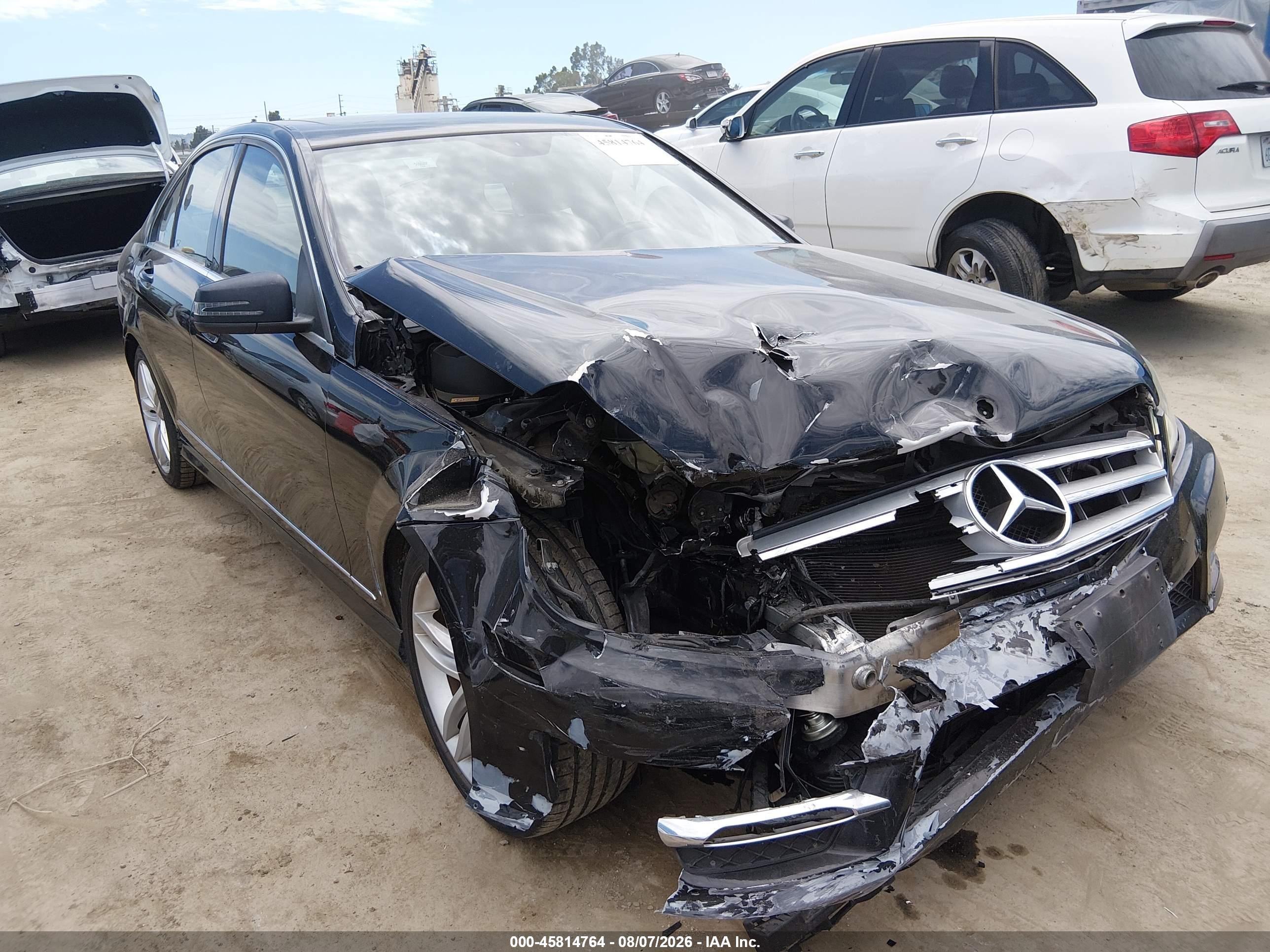 2013 Mercedes-benz C 250 Sport Black vin: WDDGF4HB5DR269841