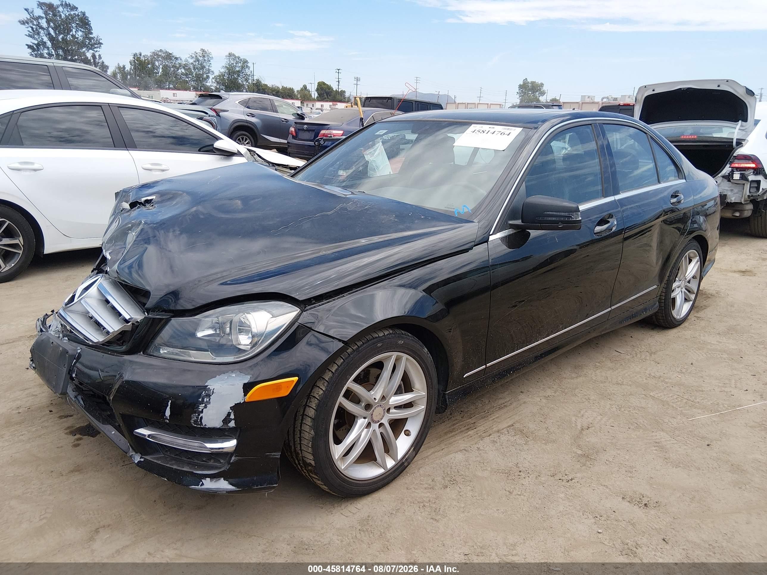 2013 Mercedes-benz C 250 Sport Black vin: WDDGF4HB5DR269841