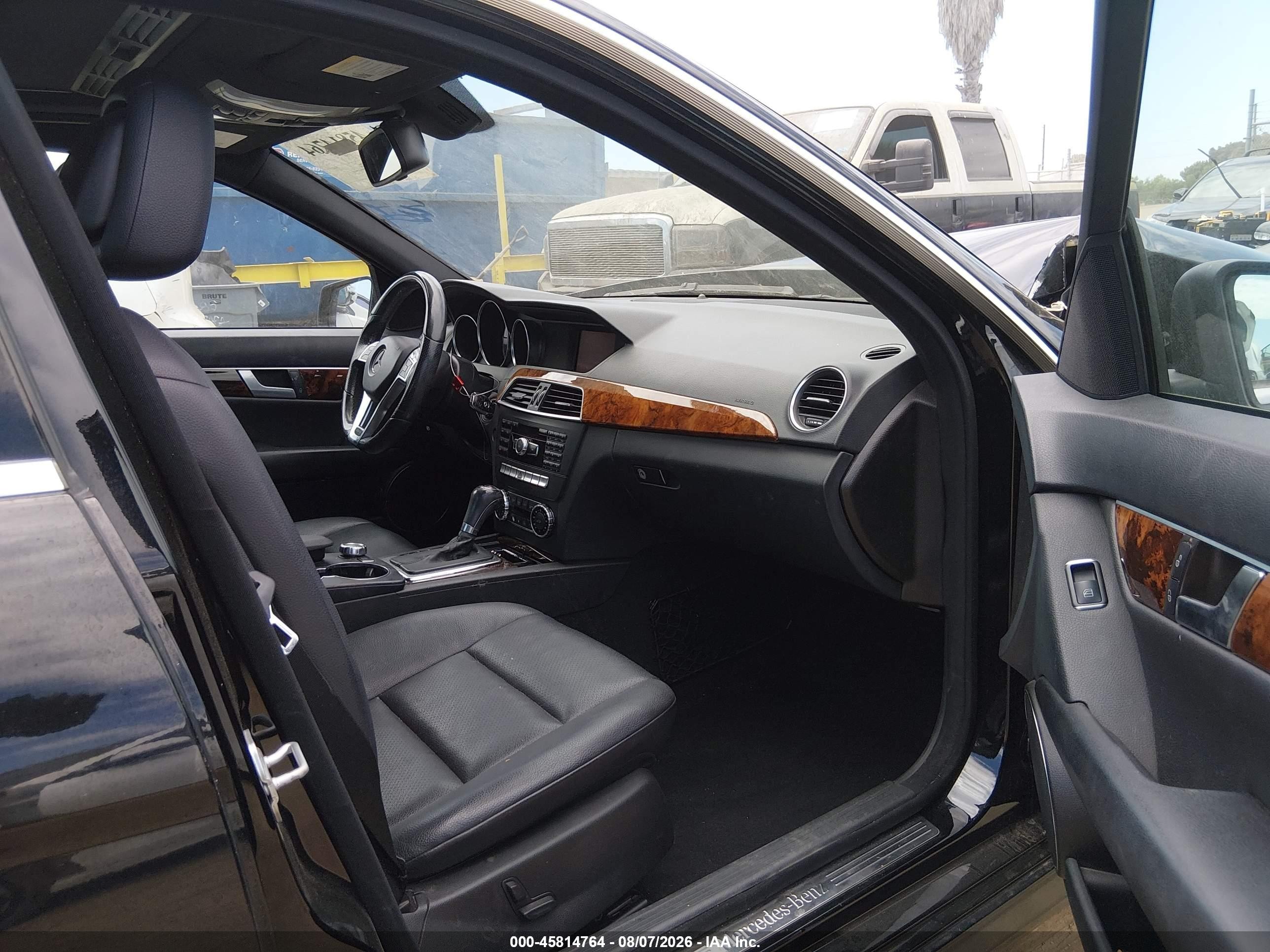 2013 Mercedes-benz C 250 Sport Black vin: WDDGF4HB5DR269841