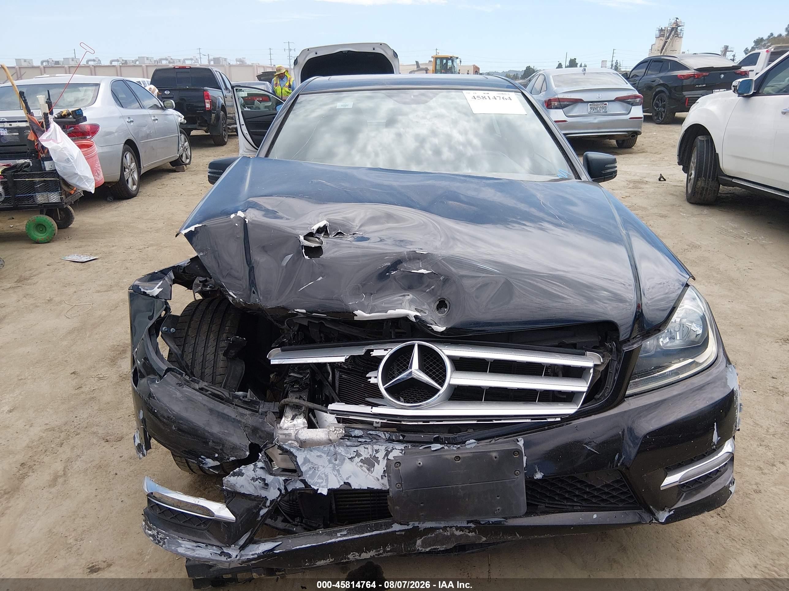2013 Mercedes-benz C 250 Sport Black vin: WDDGF4HB5DR269841