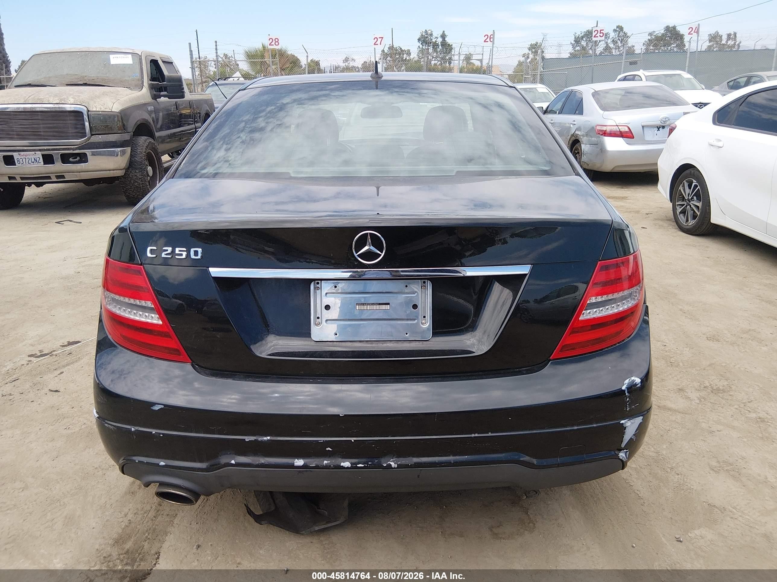 2013 Mercedes-benz C 250 Sport Black vin: WDDGF4HB5DR269841