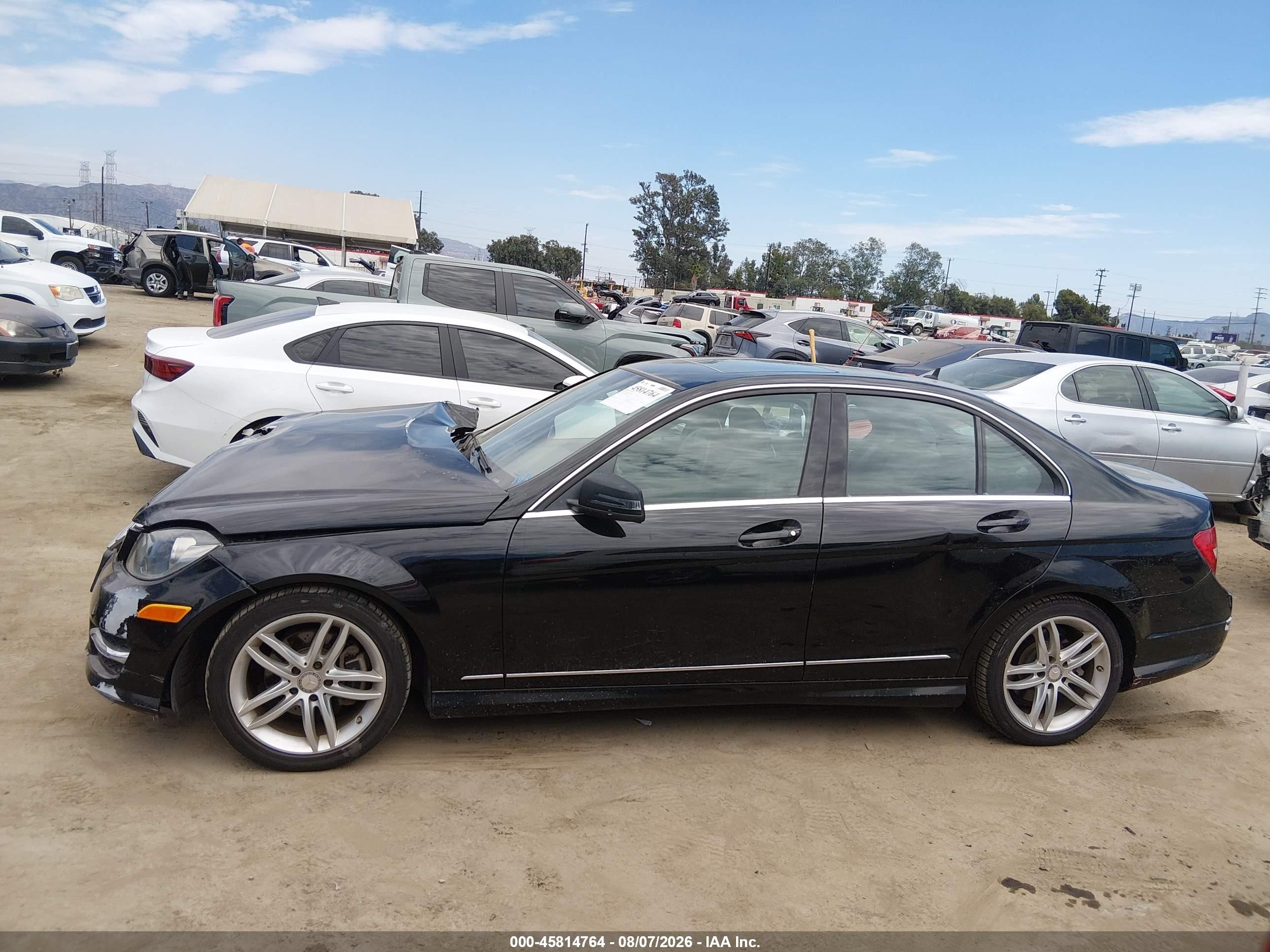 2013 Mercedes-benz C 250 Sport Black vin: WDDGF4HB5DR269841