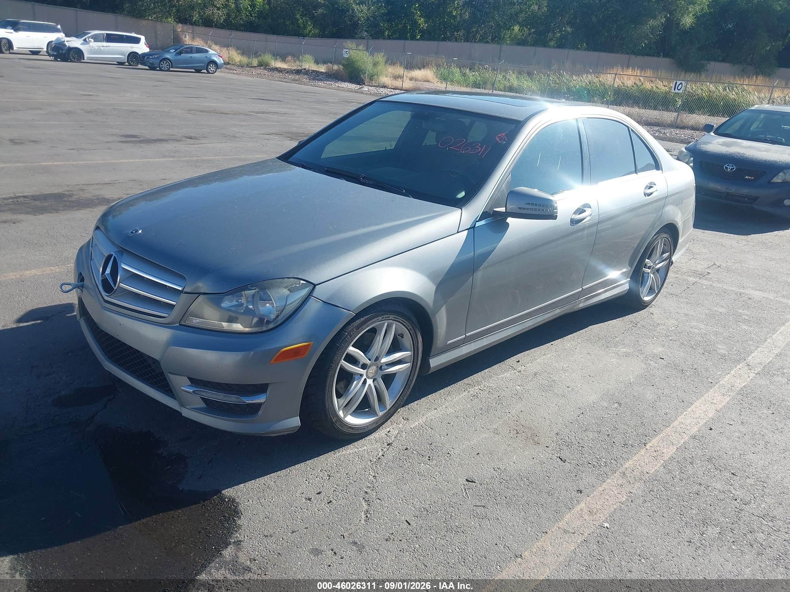 2013 Mercedes-benz C 250 Sport Silver vin: WDDGF4HB5DR271413