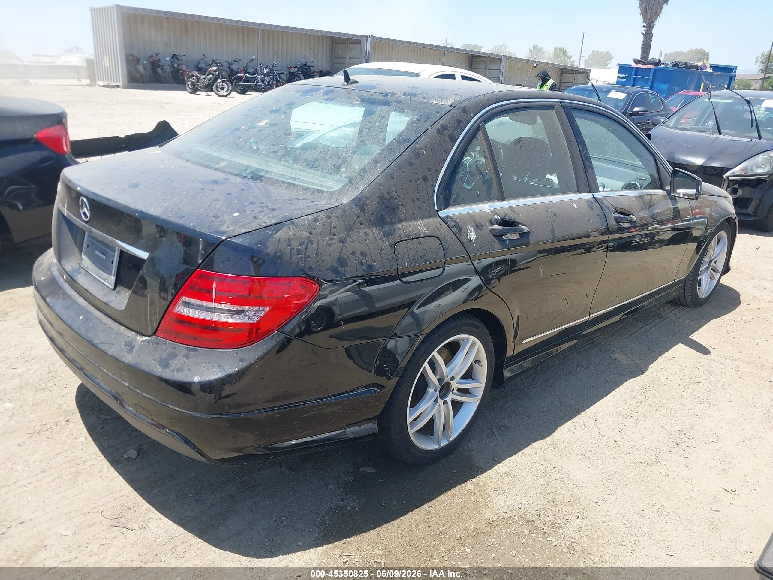 2013 Mercedes-benz C 250 Sport Black vin: WDDGF4HB5DR271721