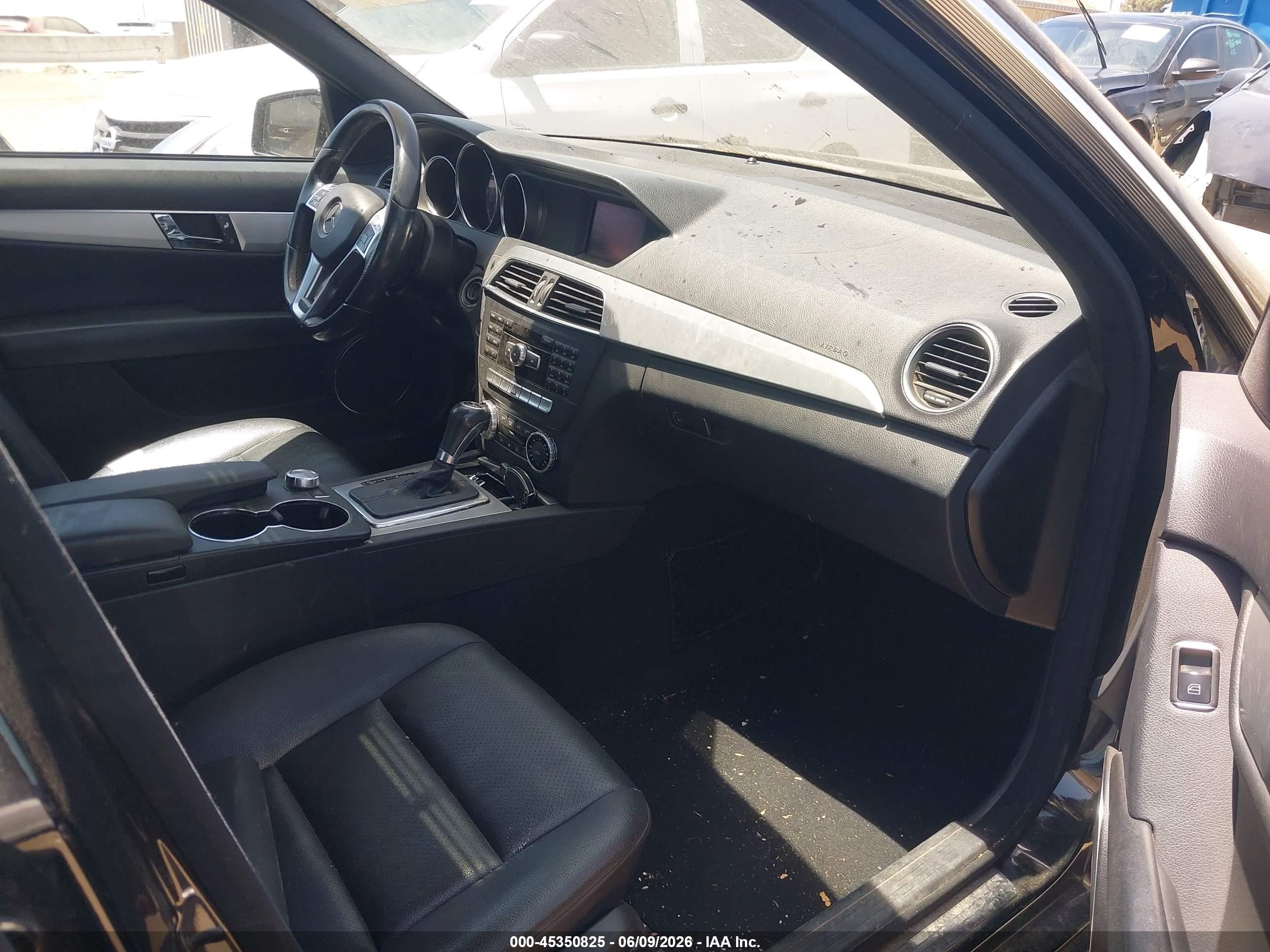 2013 Mercedes-benz C 250 Sport Black vin: WDDGF4HB5DR271721