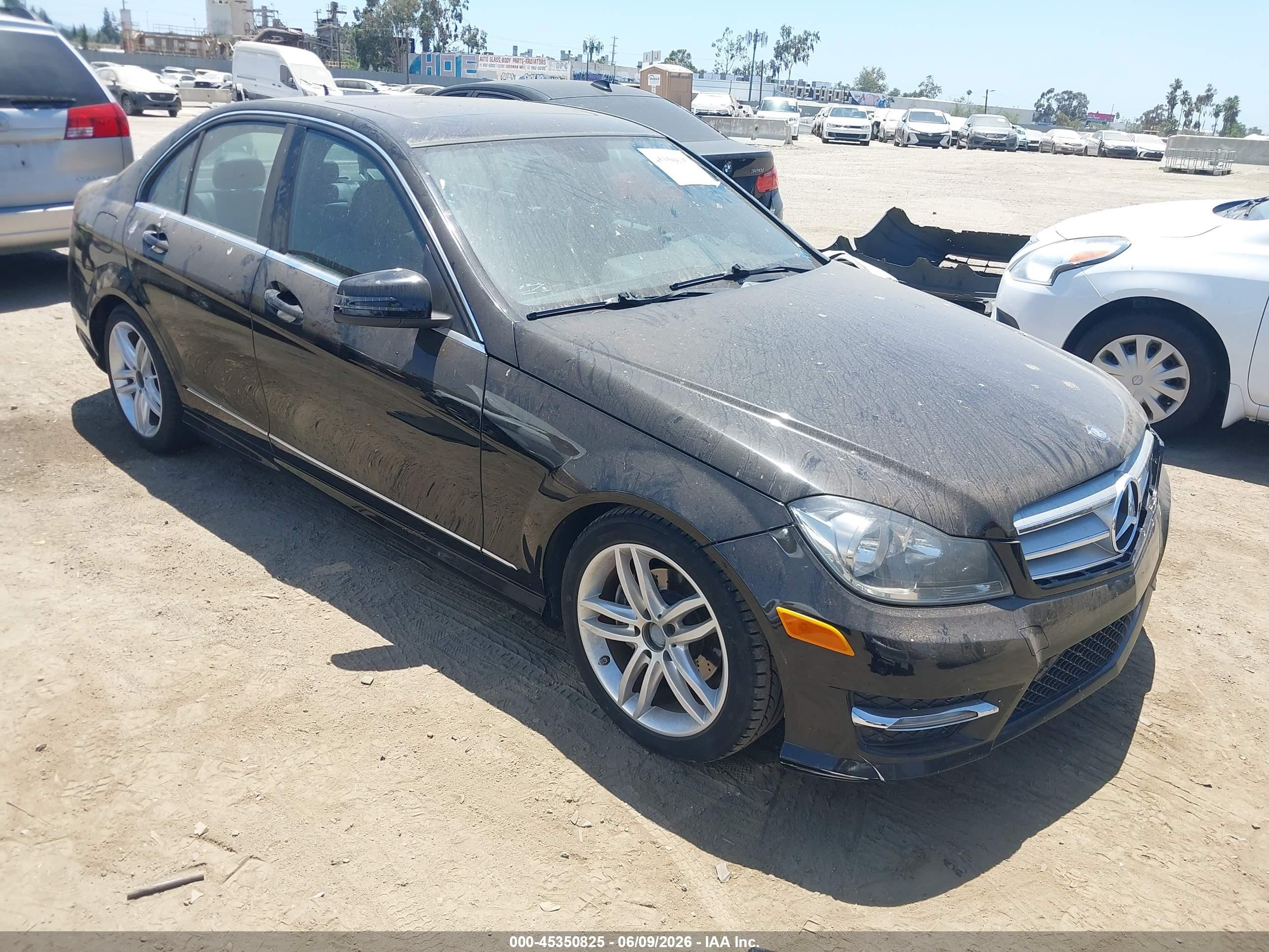 2013 Mercedes-benz C 250 Sport Black vin: WDDGF4HB5DR271721