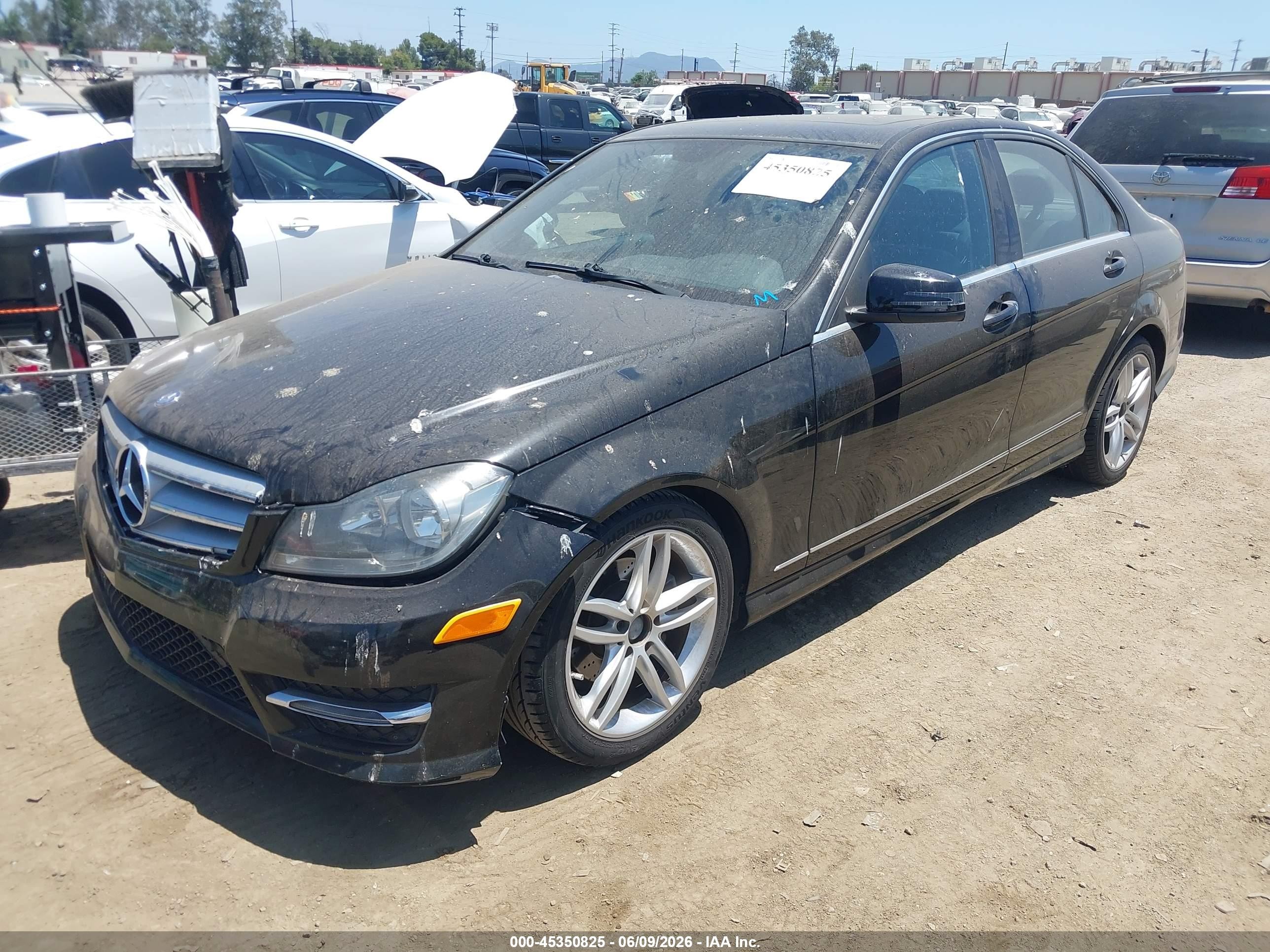2013 Mercedes-benz C 250 Sport Black vin: WDDGF4HB5DR271721