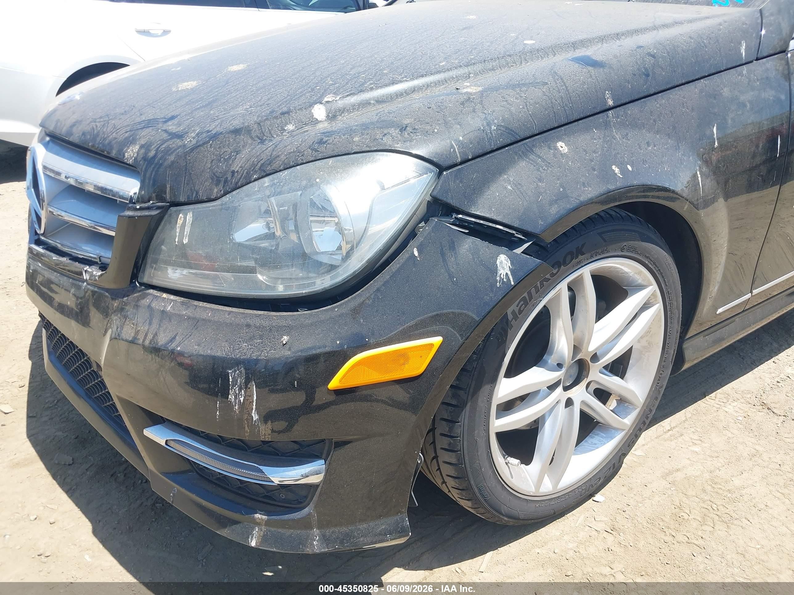 2013 Mercedes-benz C 250 Sport Black vin: WDDGF4HB5DR271721