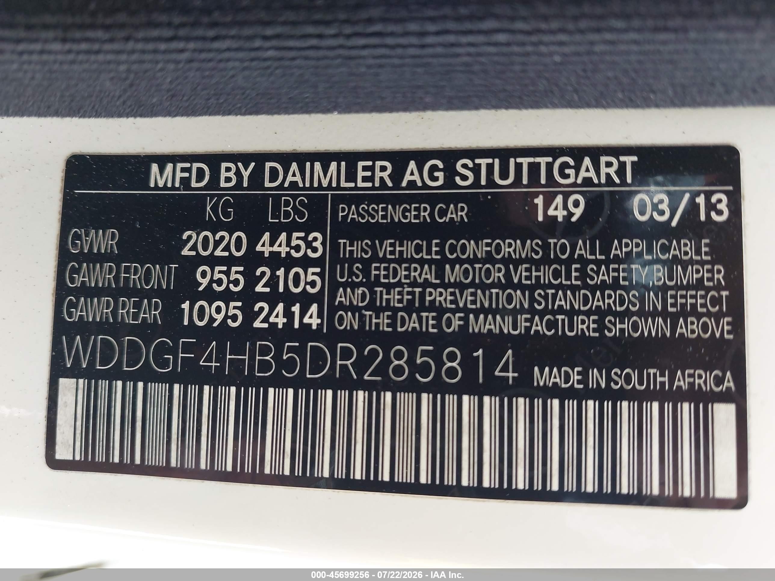 2013 Mercedes-benz C 250 Sport White vin: WDDGF4HB5DR285814