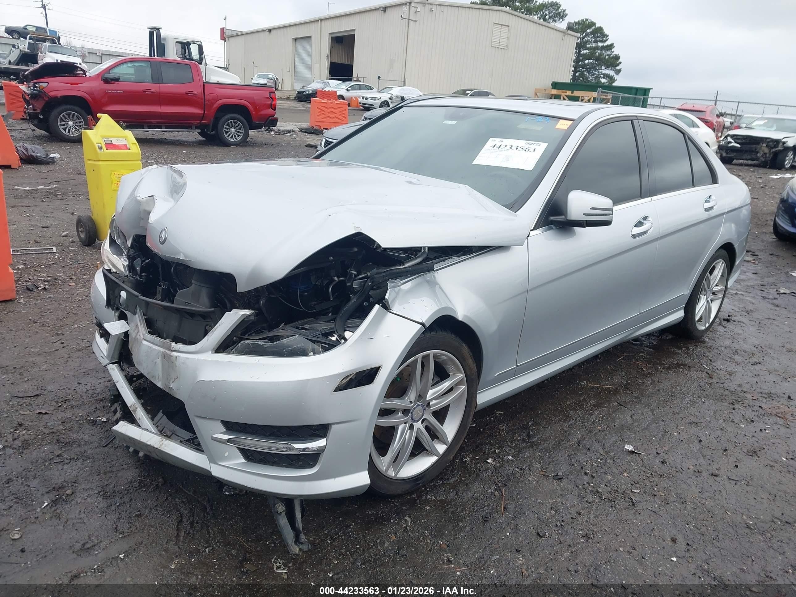 2013 Mercedes-benz C 250 Sport Silver vin: WDDGF4HB5DR296358