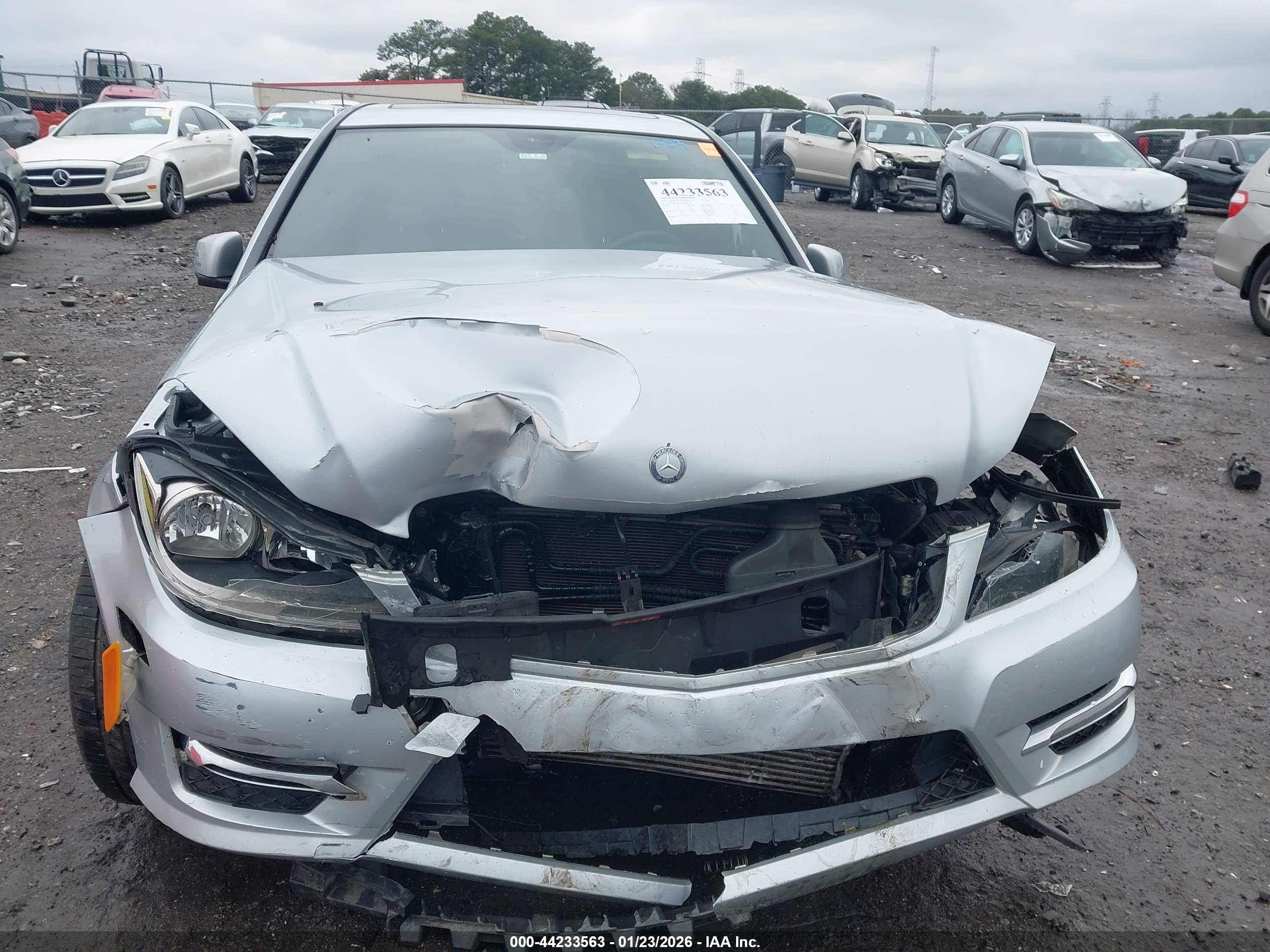2013 Mercedes-benz C 250 Sport Silver vin: WDDGF4HB5DR296358