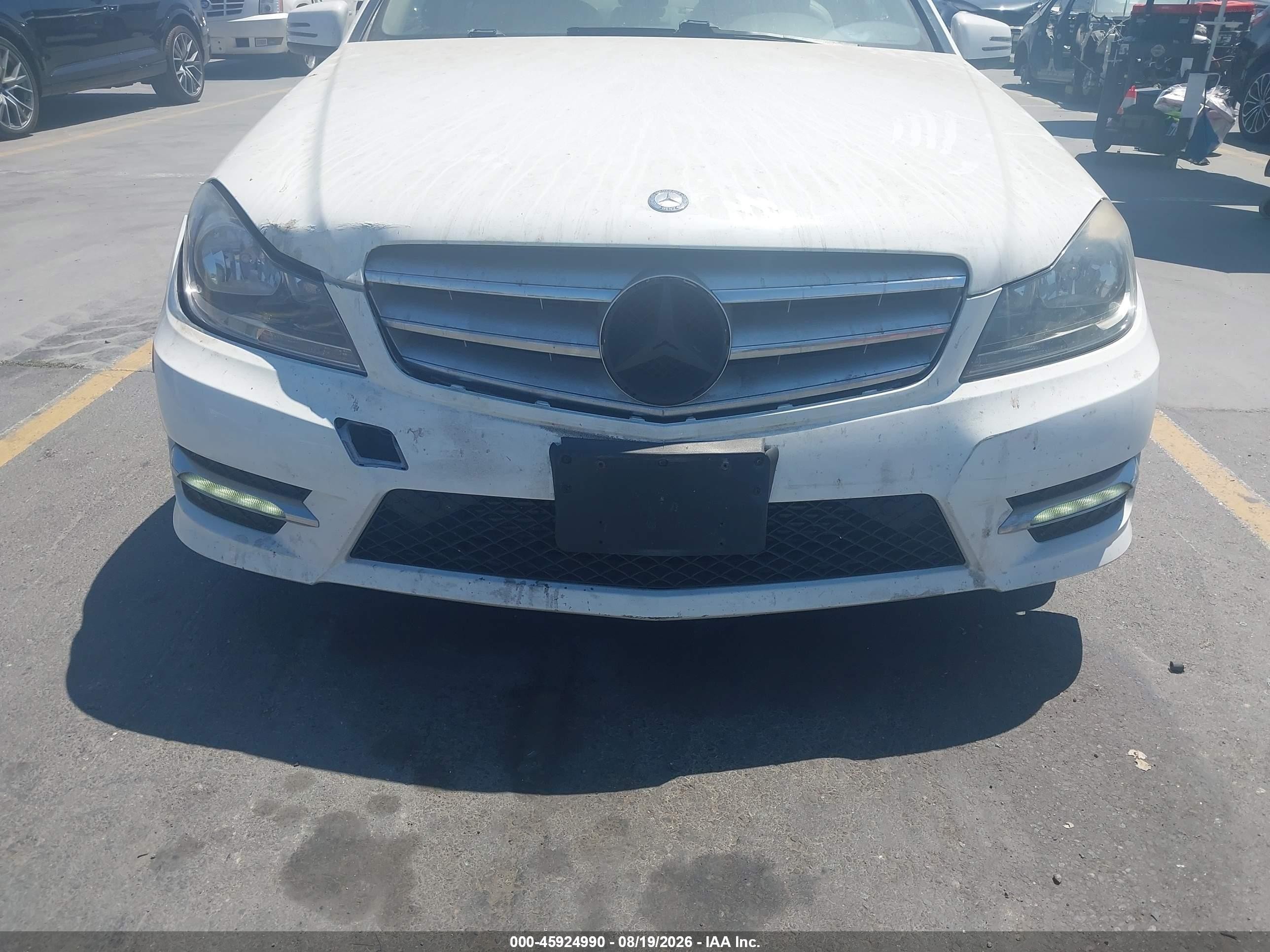 2014 Mercedes-benz C 250 Luxury/sport White vin: WDDGF4HB5EA952994