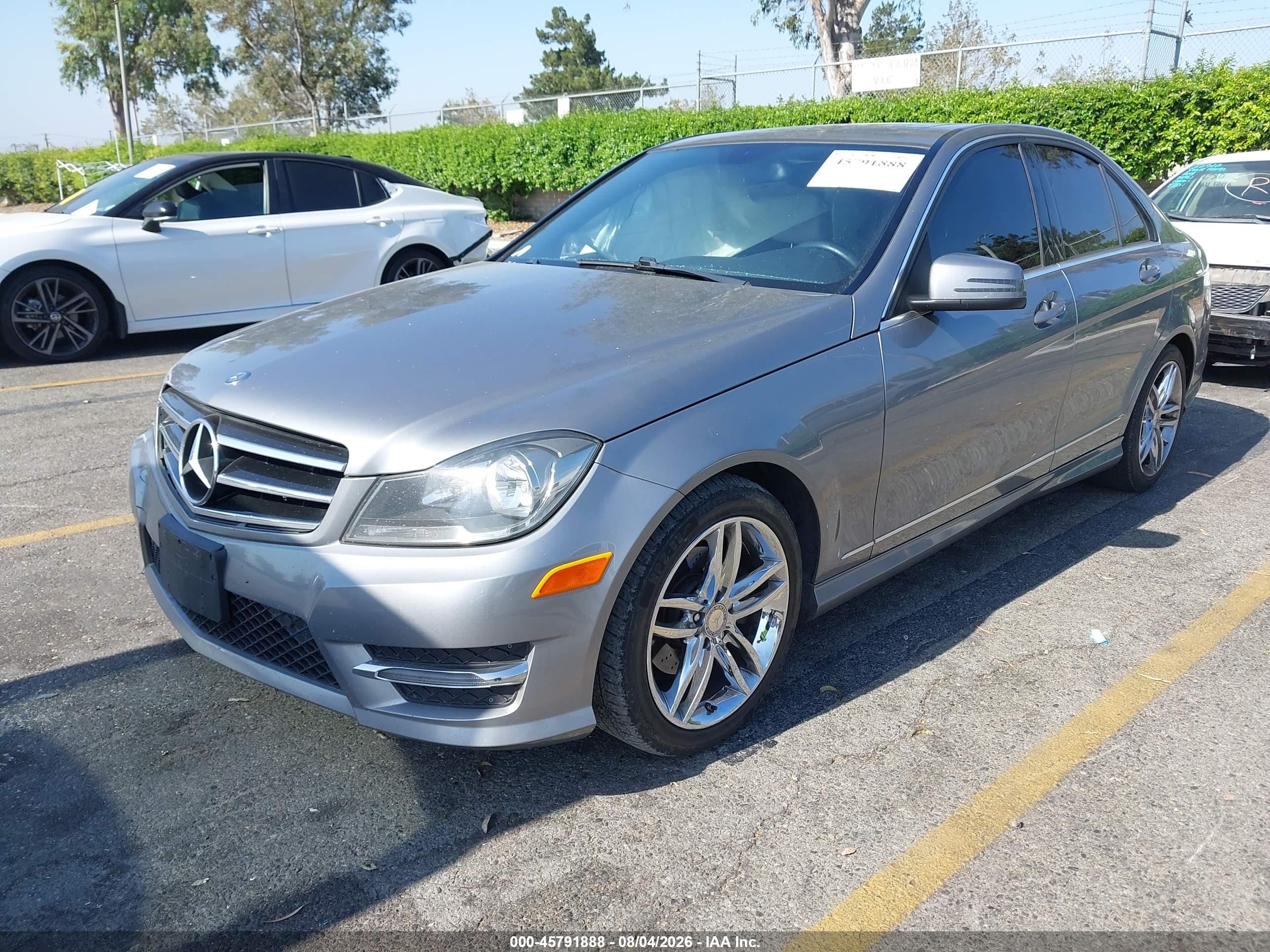 2014 Mercedes-benz C 250 Sport Gray vin: WDDGF4HB5EA962957
