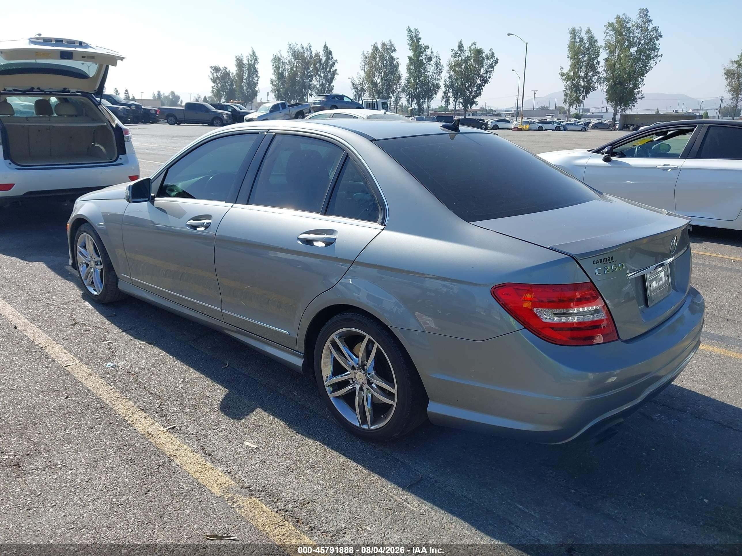 2014 Mercedes-benz C 250 Sport Gray vin: WDDGF4HB5EA962957