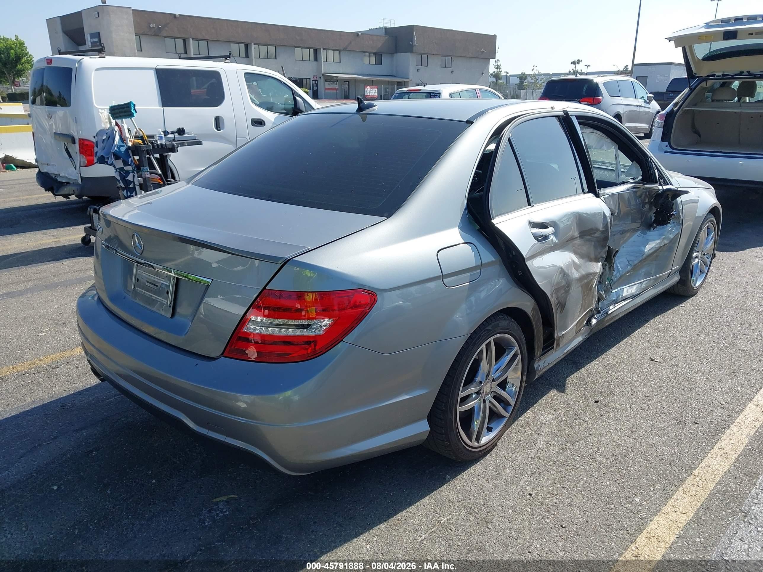 2014 Mercedes-benz C 250 Sport Gray vin: WDDGF4HB5EA962957