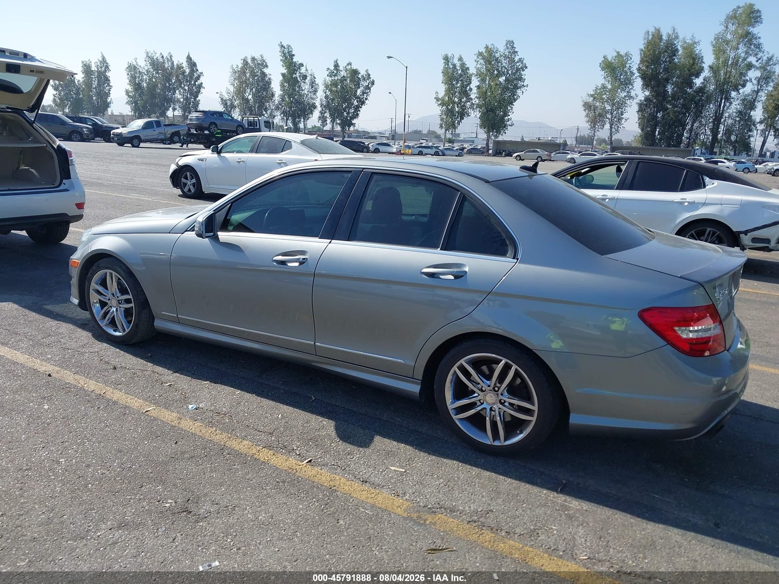 2014 Mercedes-benz C 250 Sport Gray vin: WDDGF4HB5EA962957