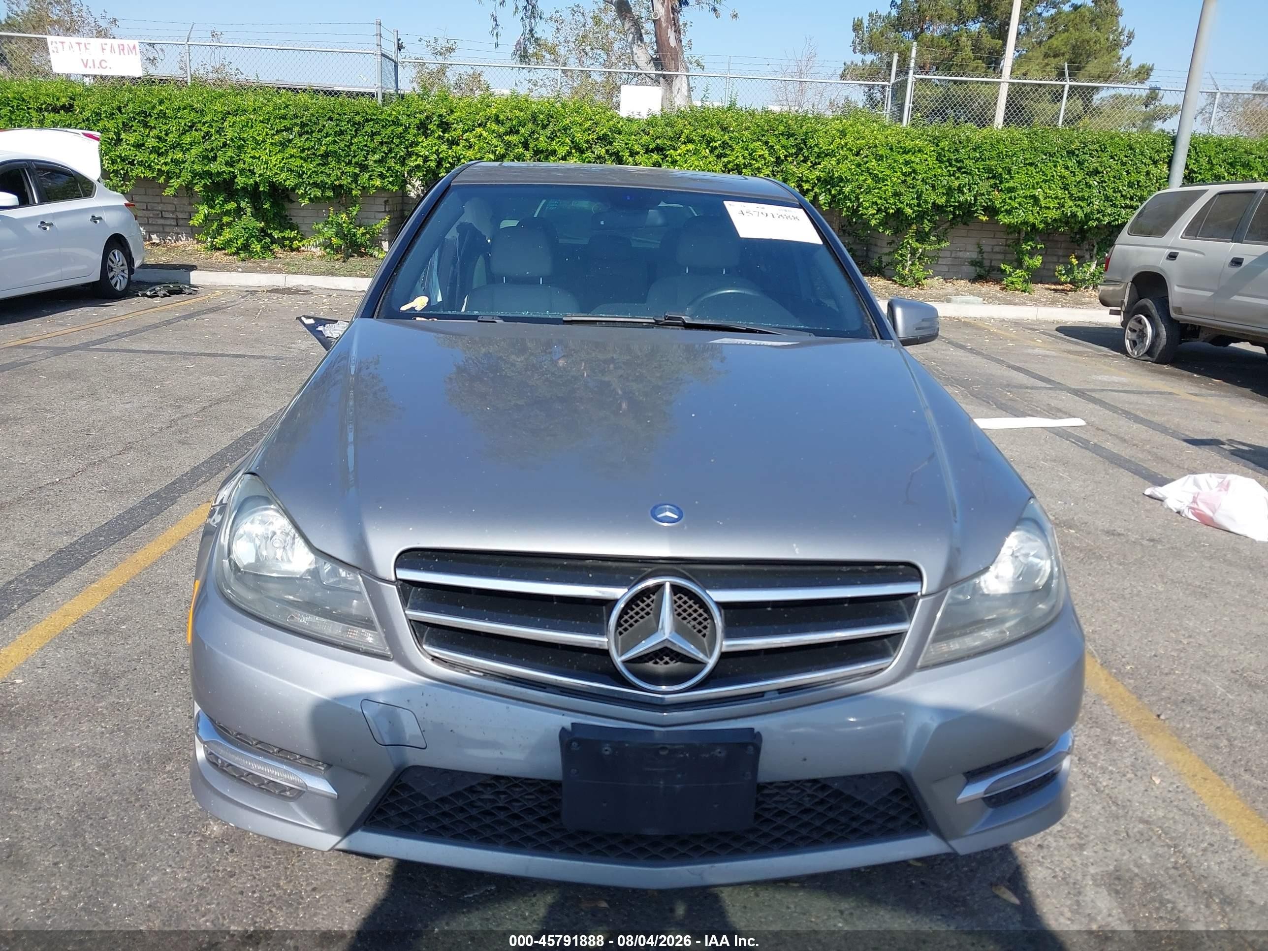 2014 Mercedes-benz C 250 Sport Gray vin: WDDGF4HB5EA962957