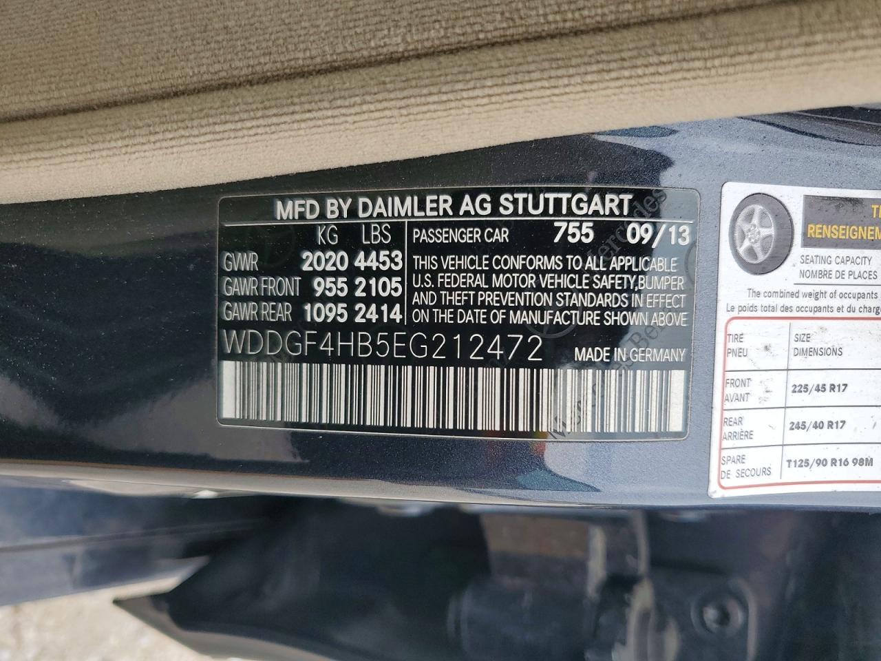 2014 Mercedes-benz C 250 Gray vin: WDDGF4HB5EG212472