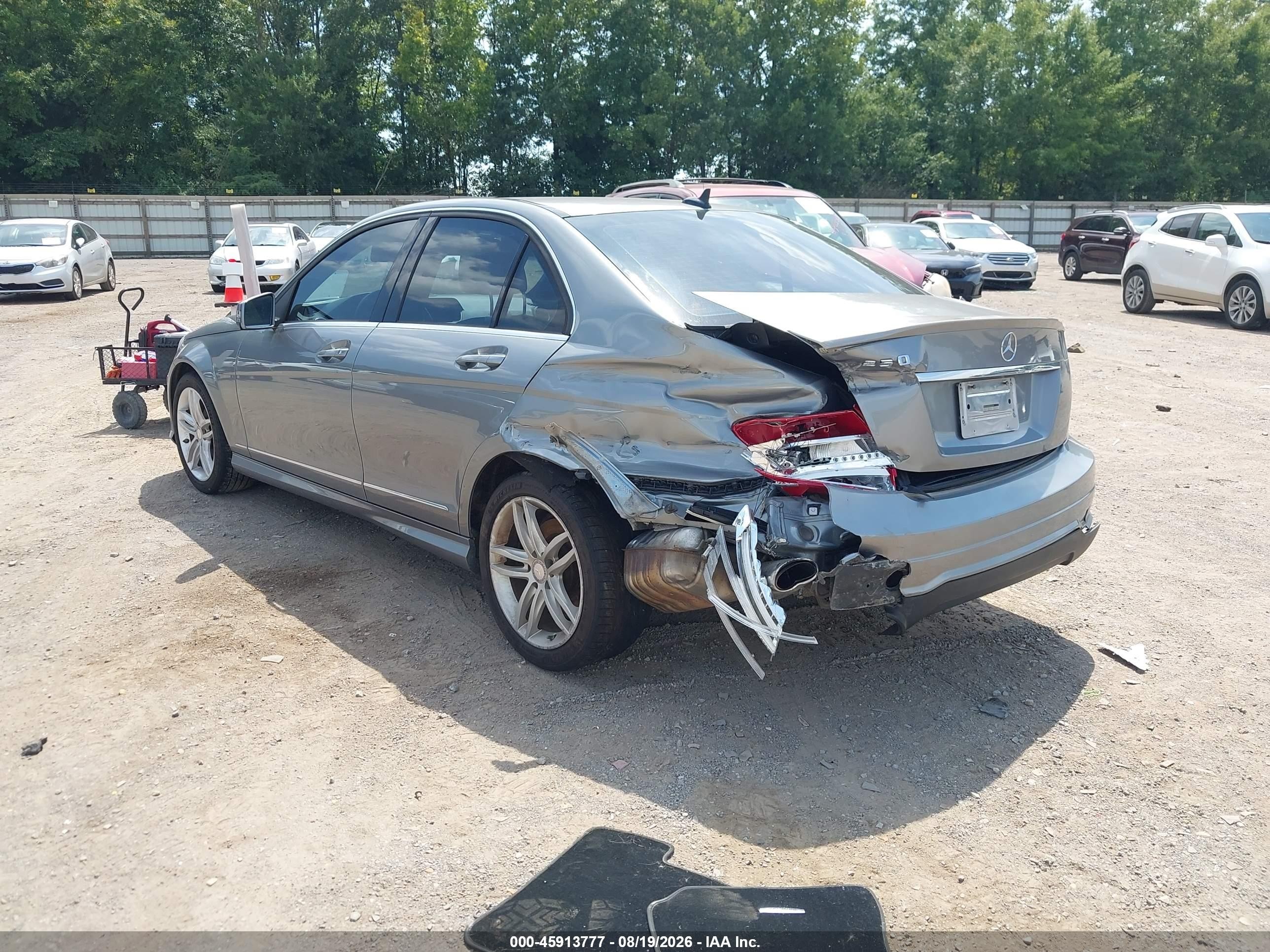 2014 Mercedes-benz C 250 Sport Gray vin: WDDGF4HB5EG223259
