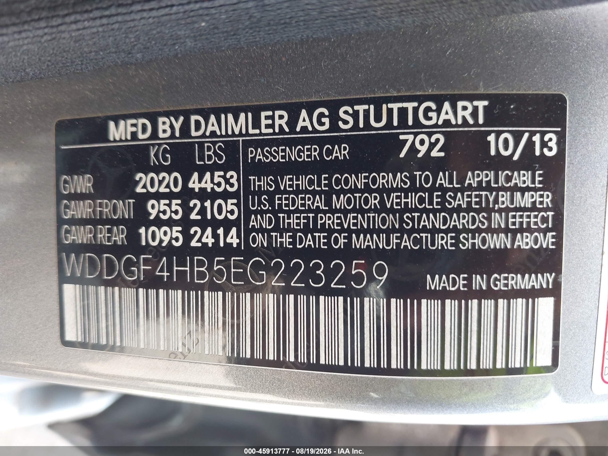 2014 Mercedes-benz C 250 Sport Gray vin: WDDGF4HB5EG223259
