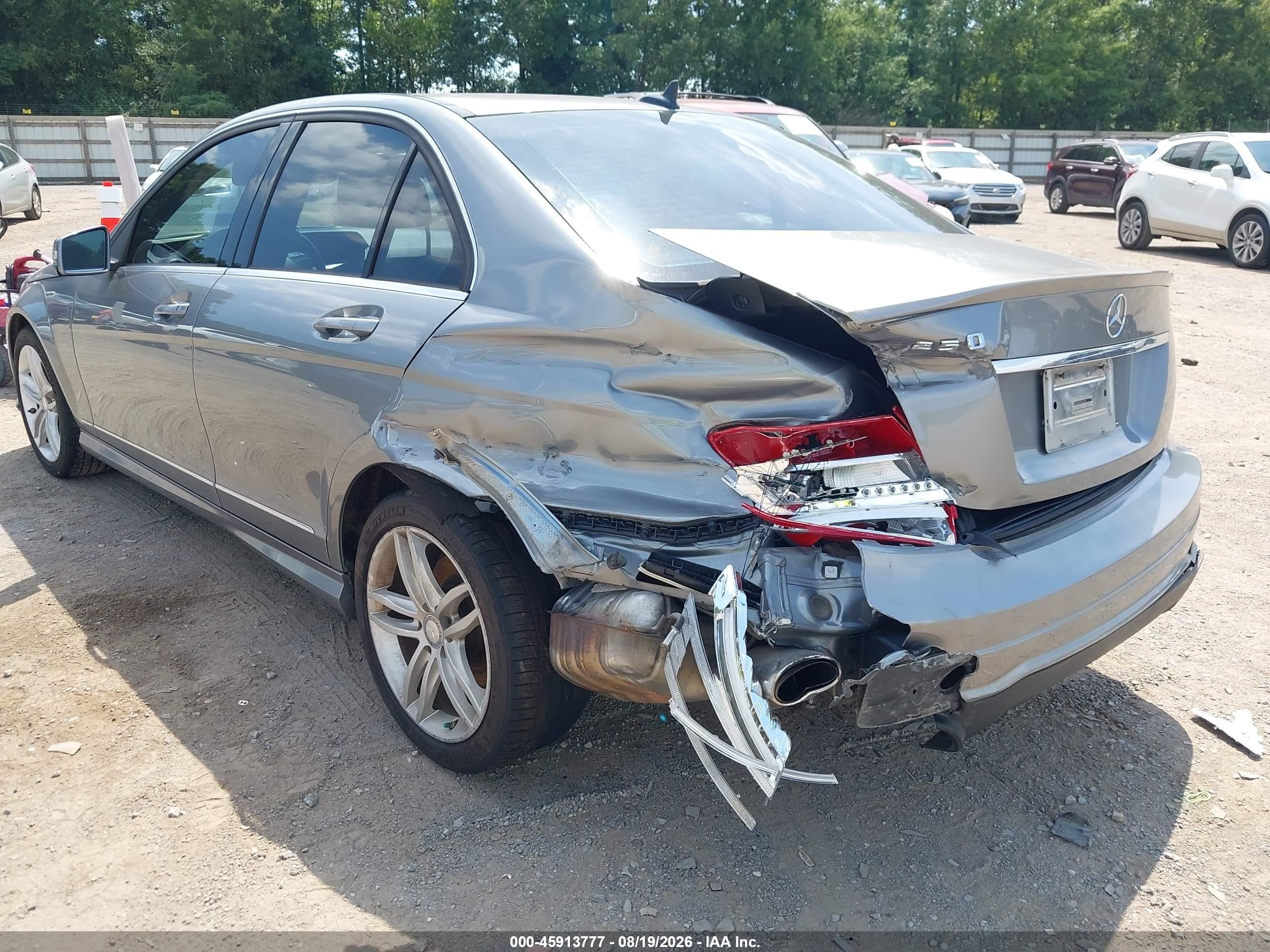 2014 Mercedes-benz C 250 Sport Gray vin: WDDGF4HB5EG223259