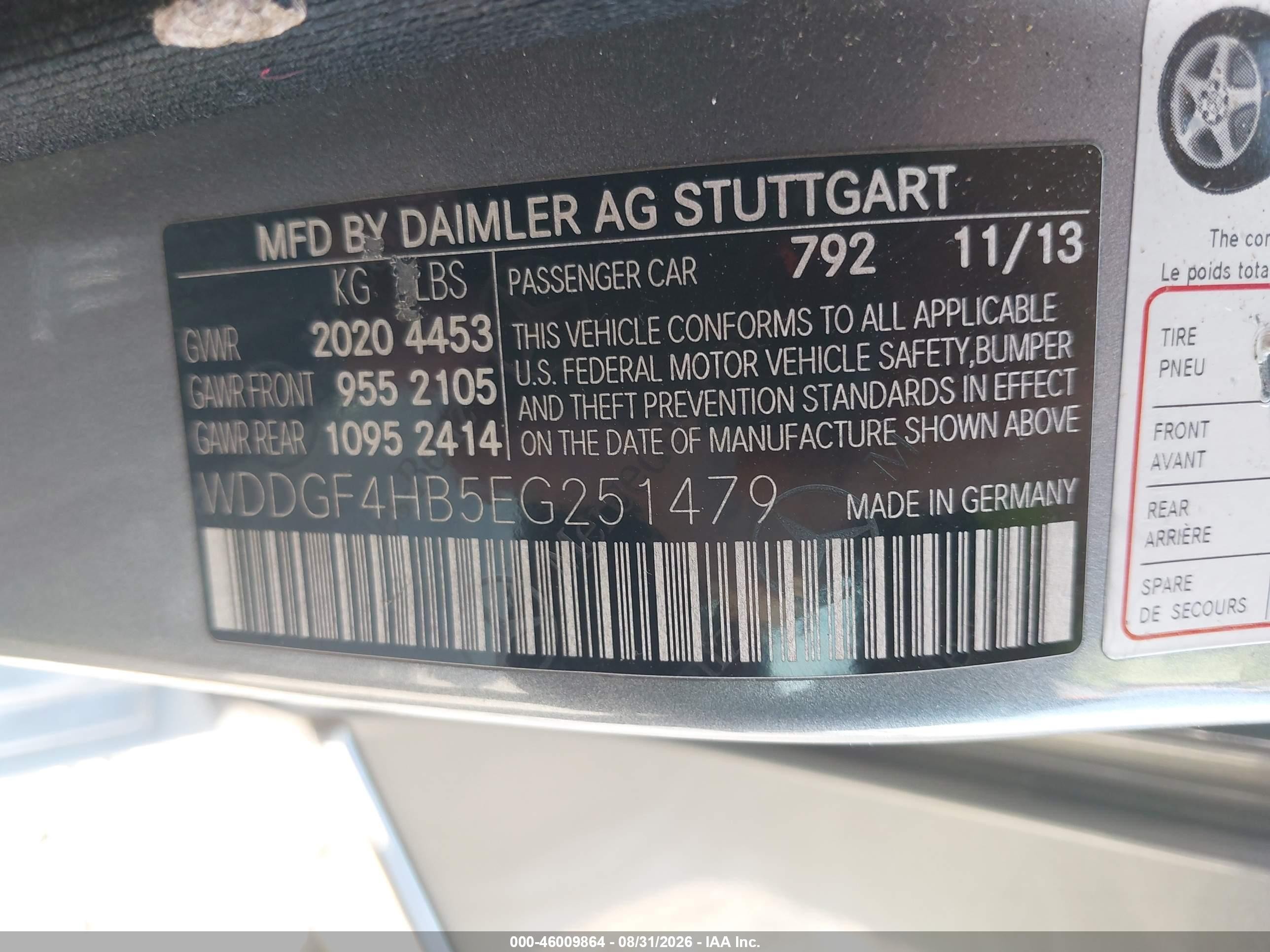 2014 Mercedes-benz C 250 Luxury Серебряный vin: WDDGF4HB5EG251479