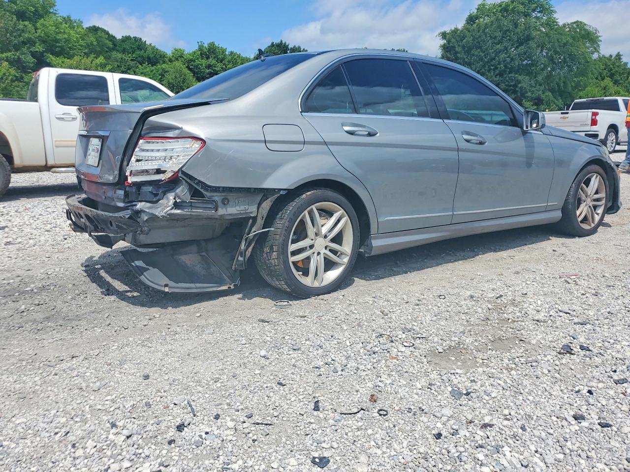2014 Mercedes-benz C 250 Silver vin: WDDGF4HB5ER303472