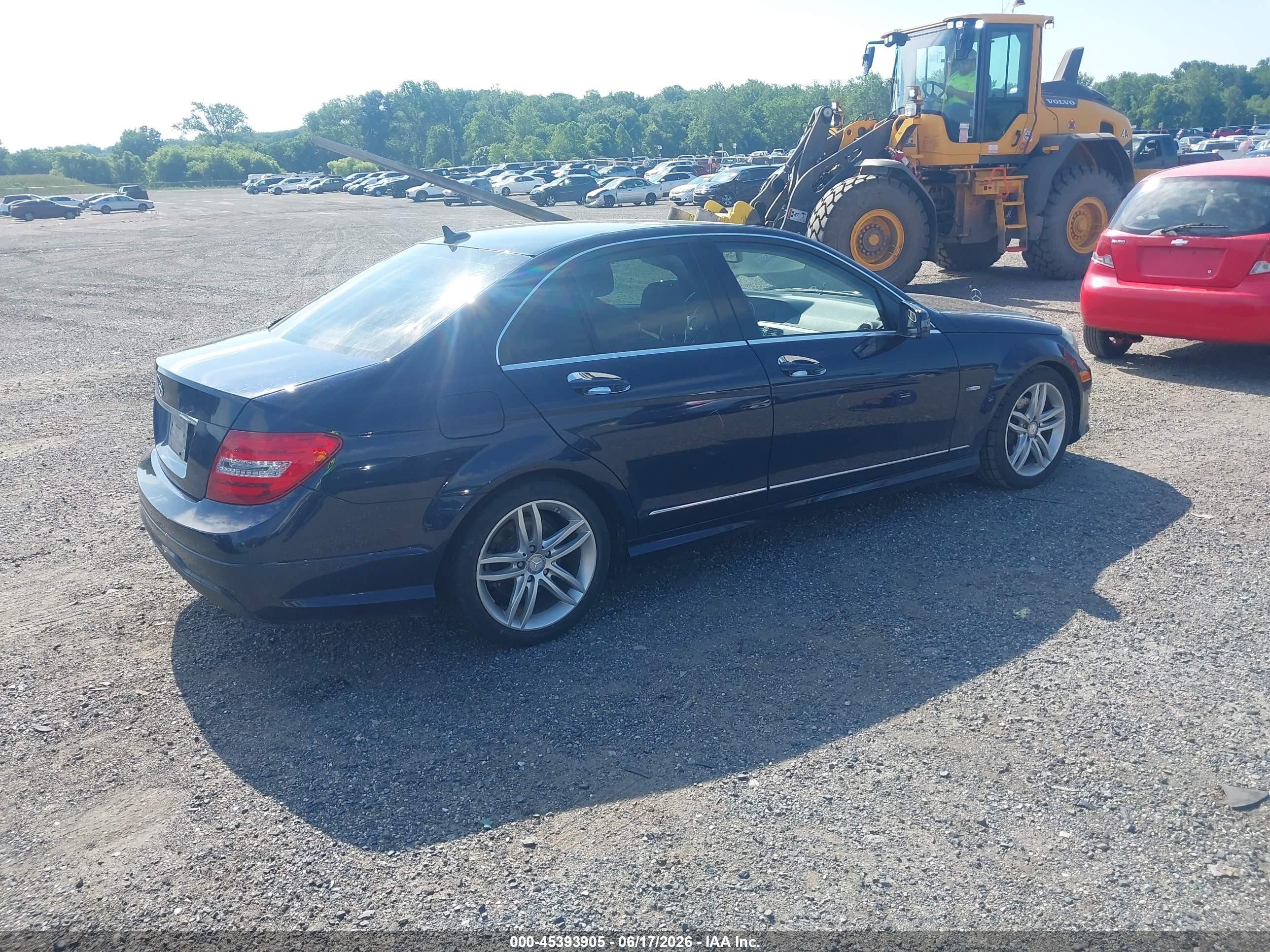 2012 Mercedes-benz C 250 Sport Blue vin: WDDGF4HB6CR233333