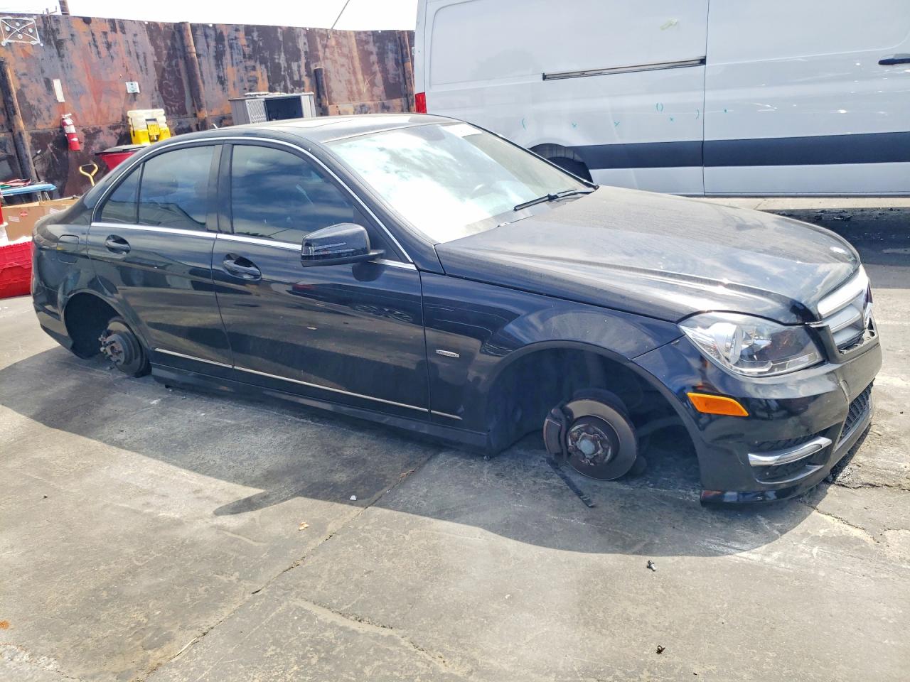 2012 Mercedes-benz C 250 Black vin: WDDGF4HB6CR237012